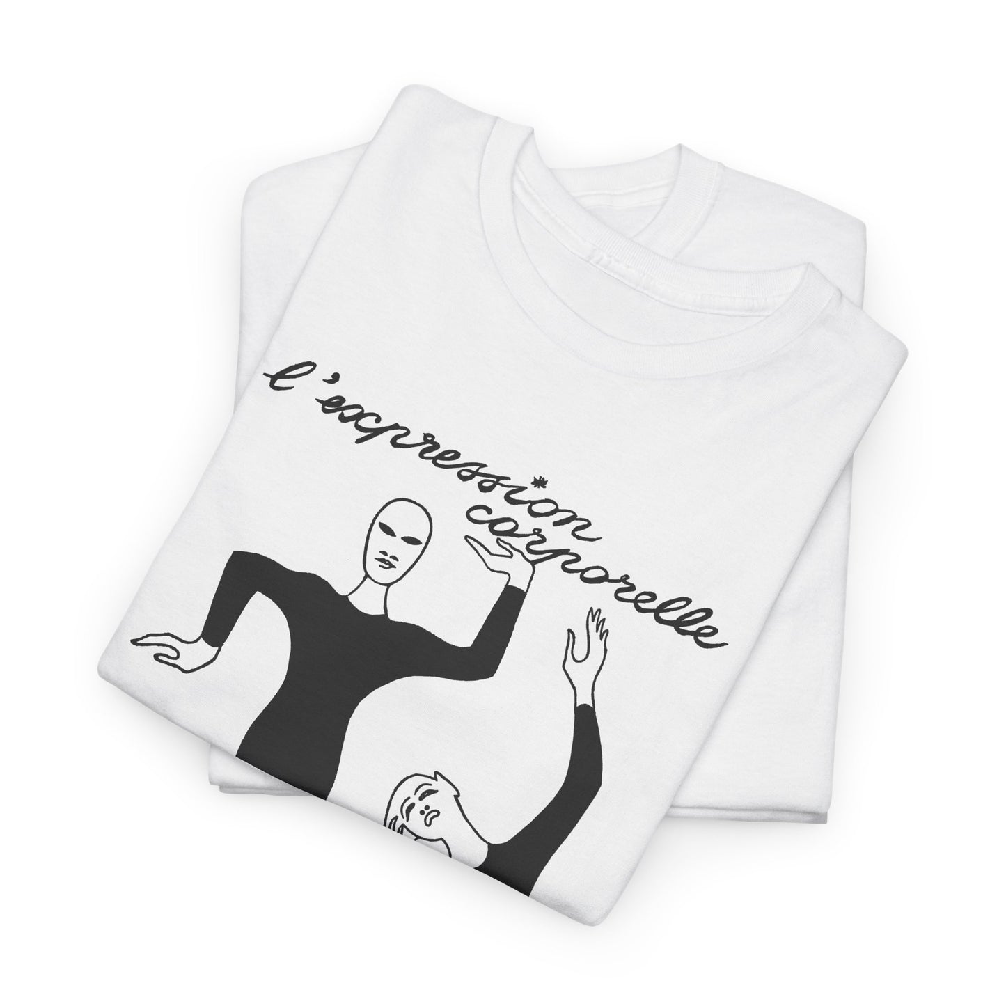1968 french illustration of mimes from initiation au mime reproduction tshirt