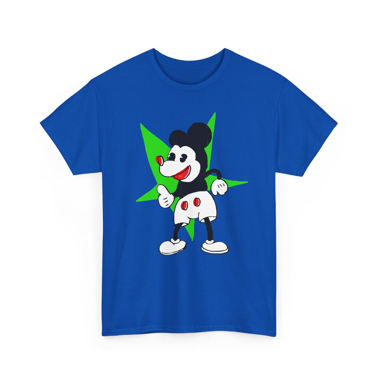 vintage japanese mickey with weird green star fan art tshirt