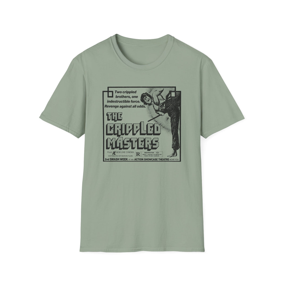 1979 hong kong martial arts film the crippled masters newspaper advertisement tshirt
