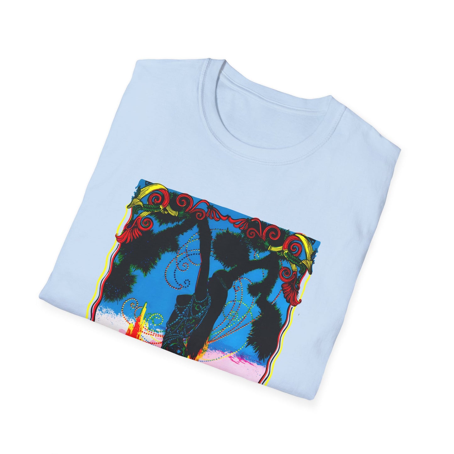 1960's dessert blossom black light psychedelic poster tshirt