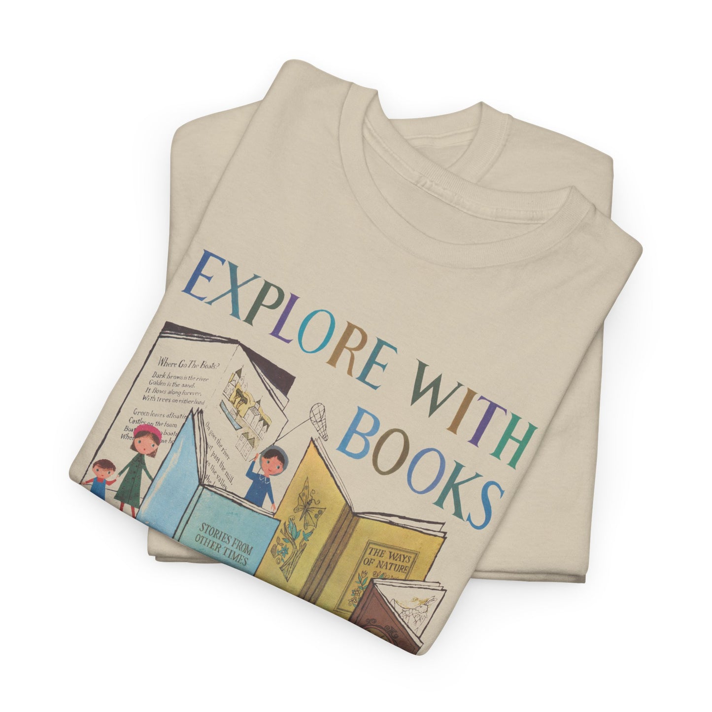 1957 book week poster by a&m provensen explore with books tshirt