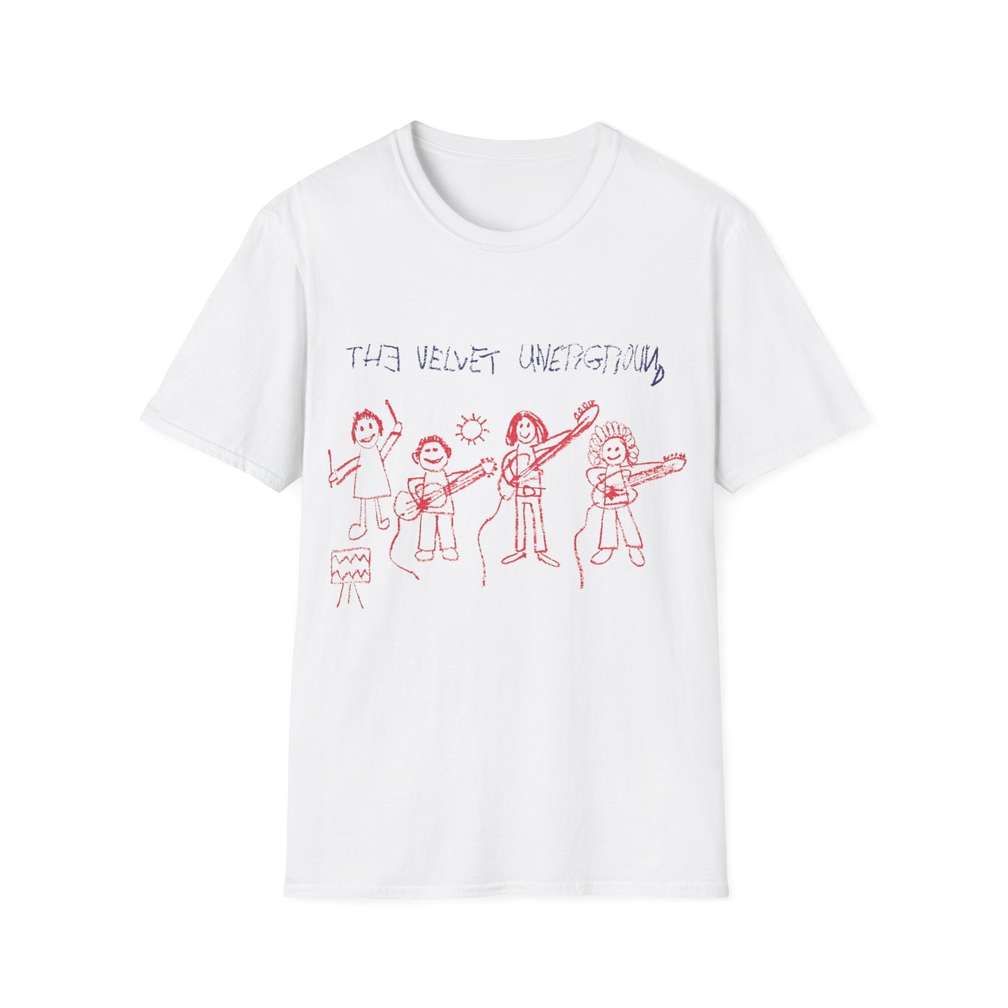 the velvet underground poster from 1969 kid drawing tshirt