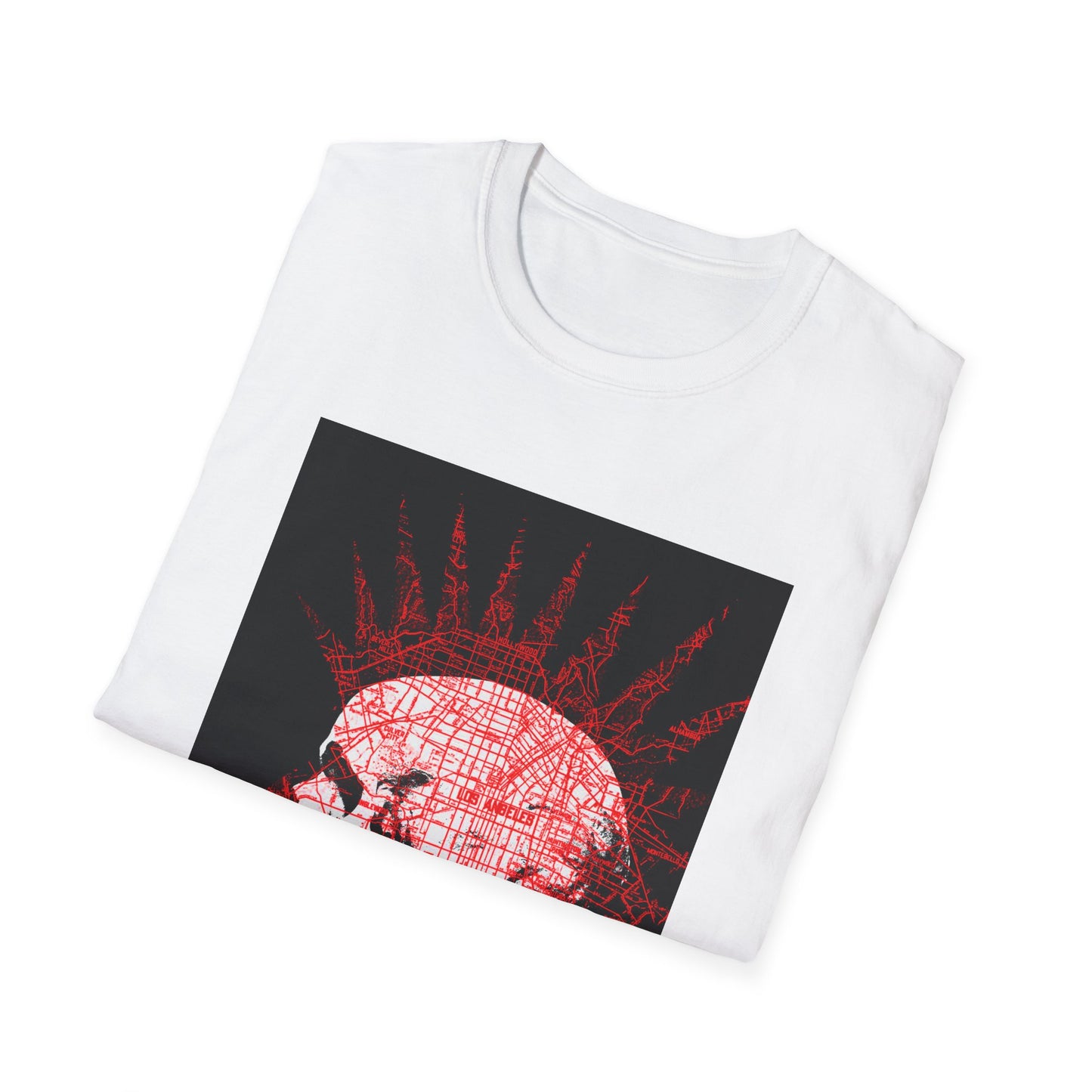 repo man skull punk in red tshirt