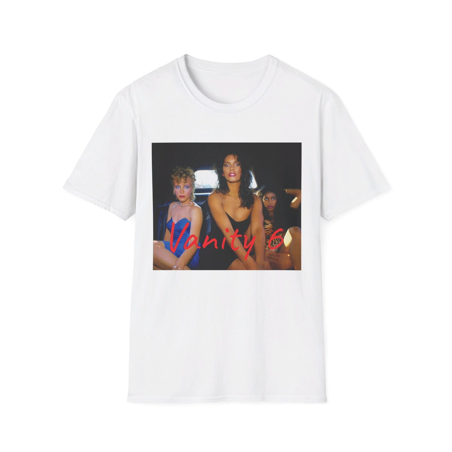 vanity 6 in a limousine tshirt