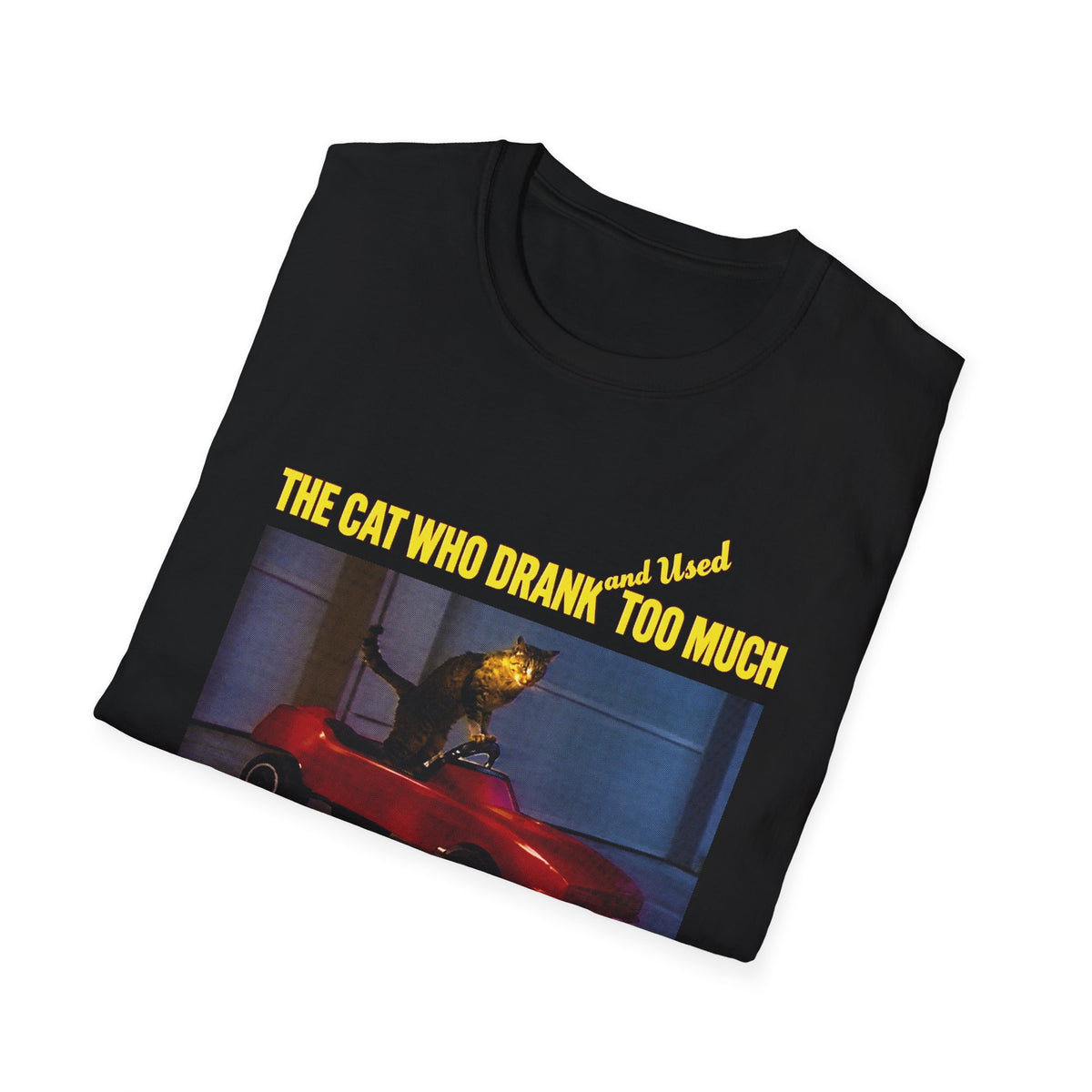 1987 anti-drug and alcohol short film the cat who drank and used too much tshirt