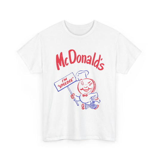 1950s vintage mcdonalds distressed logo reproduction tshirt