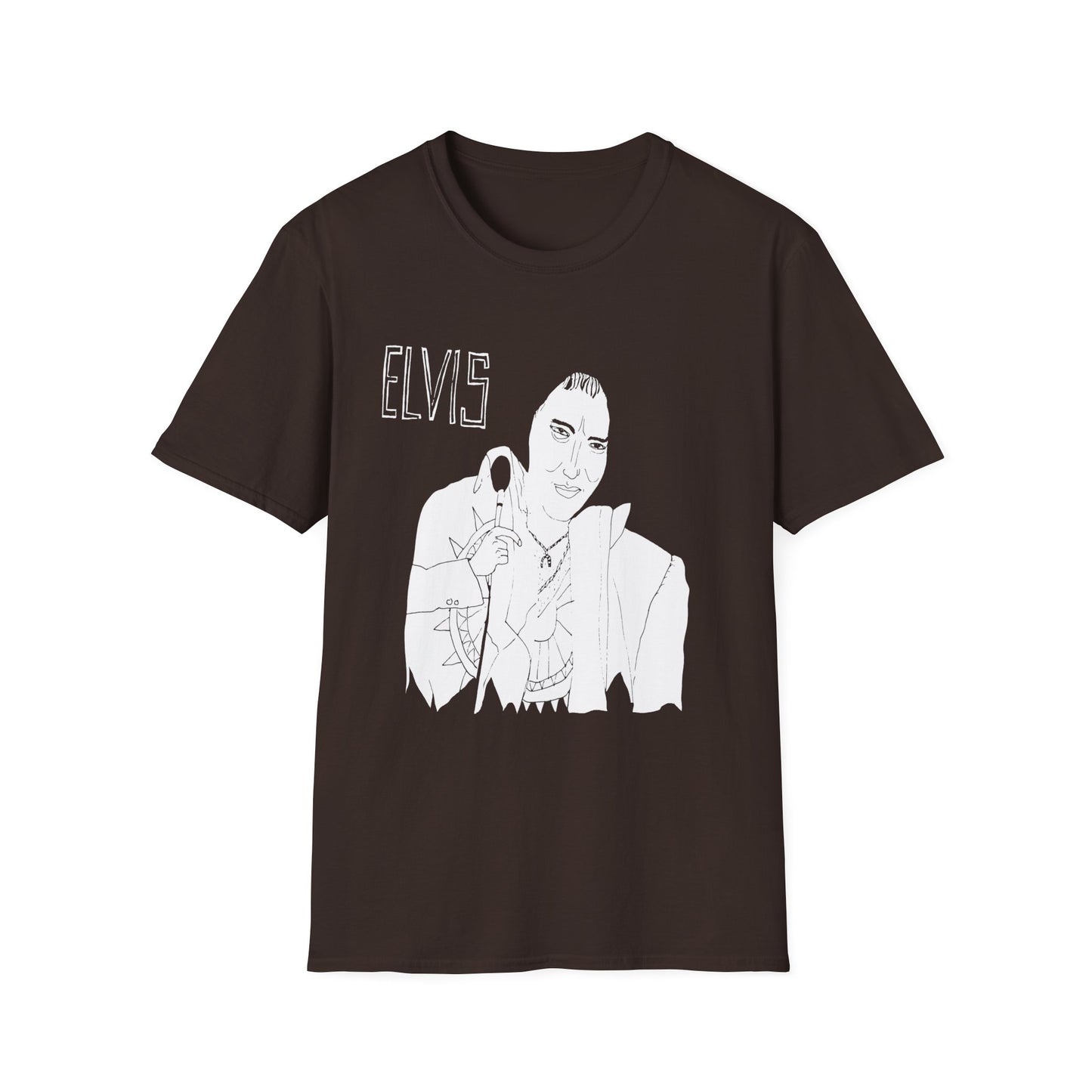 original drawing of elvis during his jumpsuit years tshirt