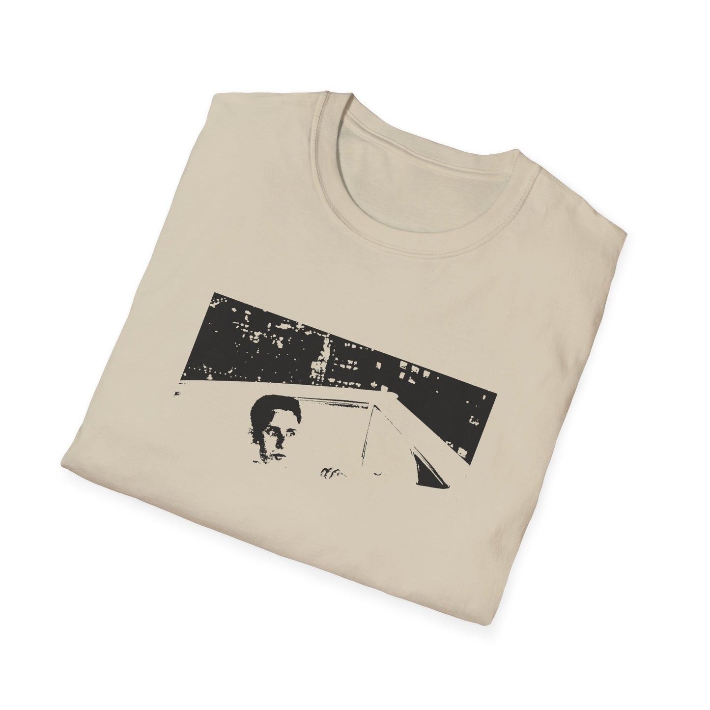 repo man flying car scene stencil tshirt