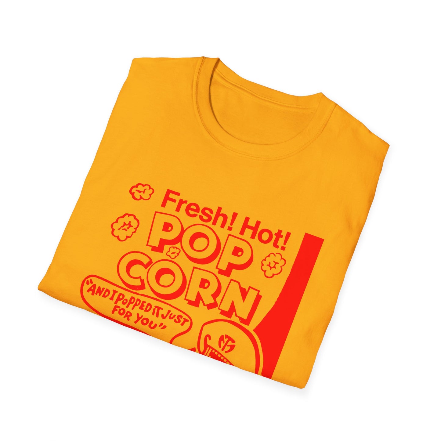 1940s popcorn box logo for martin theatres with a cute little popcorn mascot tshirt