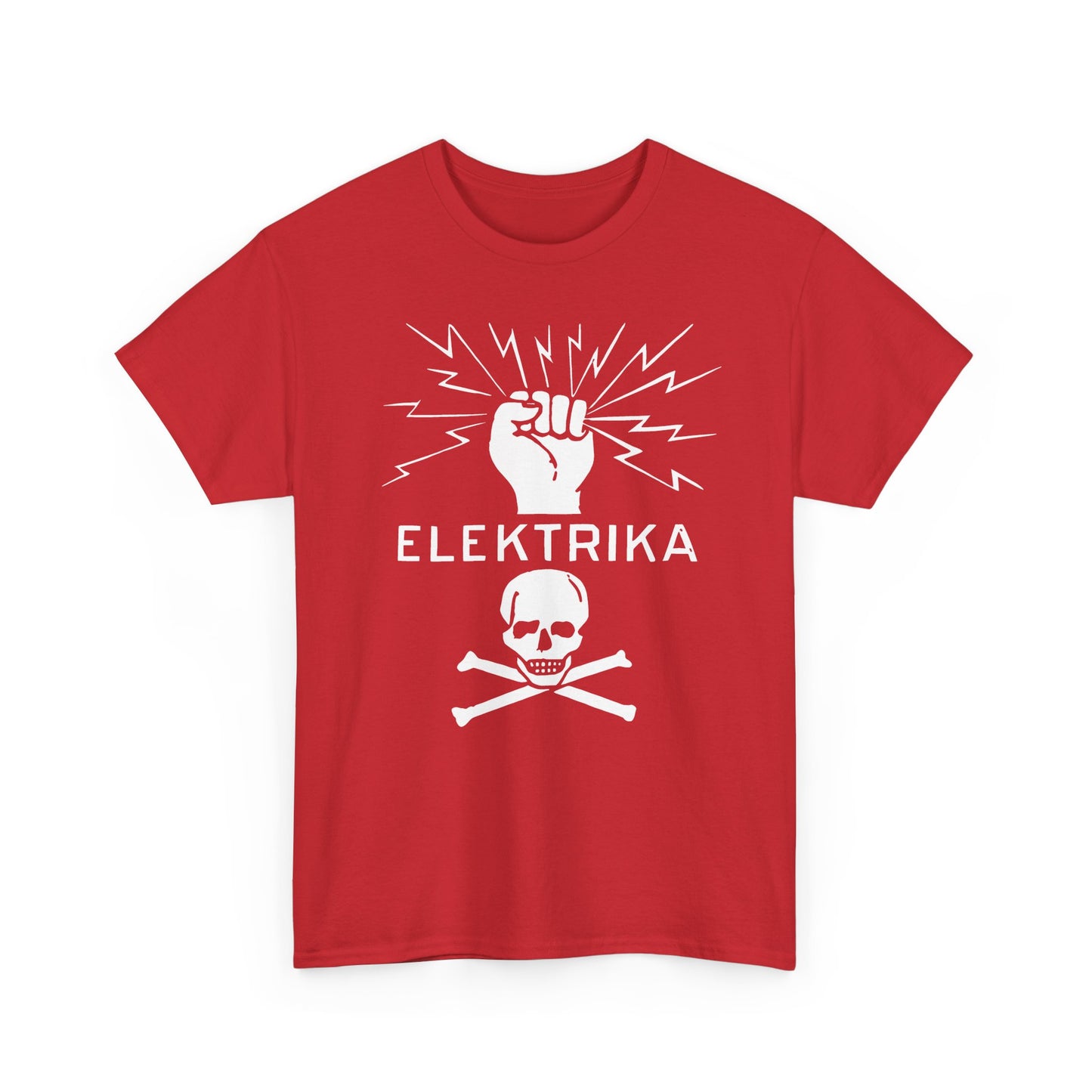 vintage elektrika safety symbol reproduction tshirt