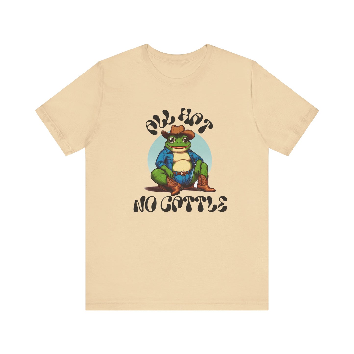 tubby frog "all hat no cattle" tshirt