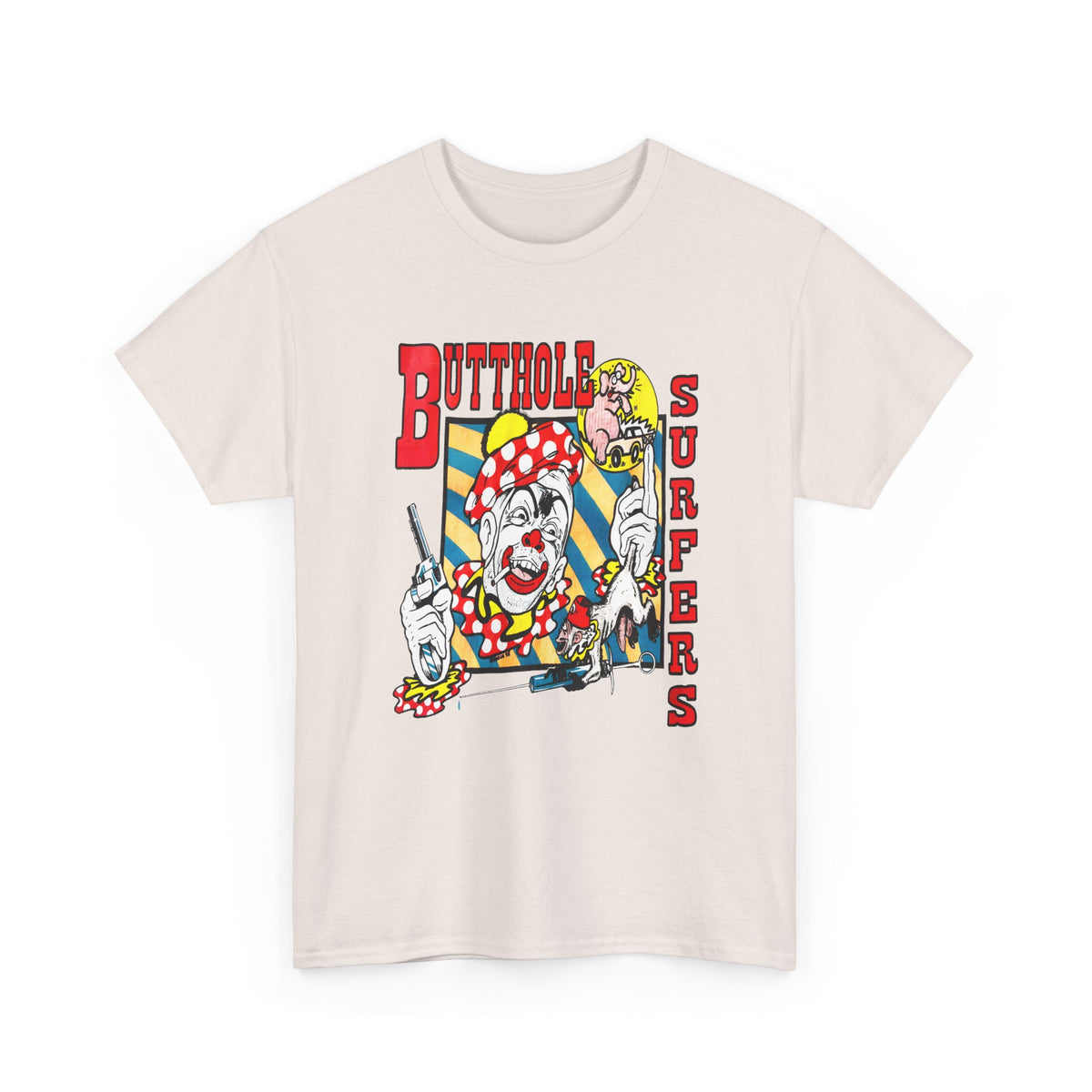 vintage butthole surfers kozik art stretched reproduction tshirt