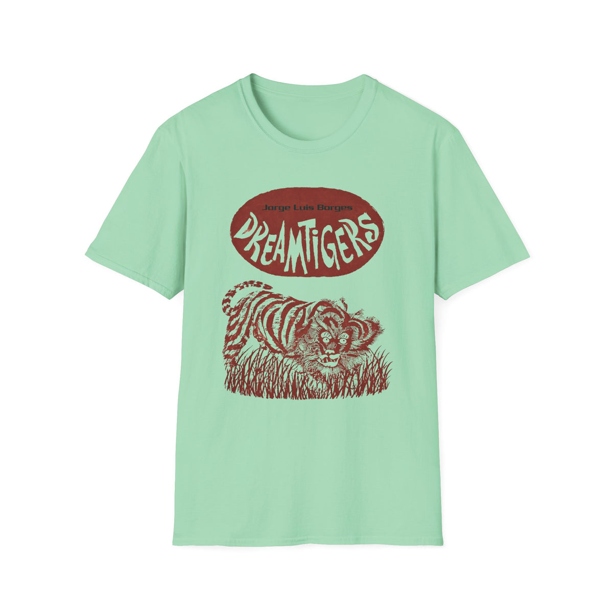 jorge luis borges 1960s dreamtigers book cover tshirt