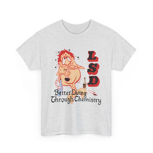 1967 better living through chemistry lsd graphic reproduction tshirt