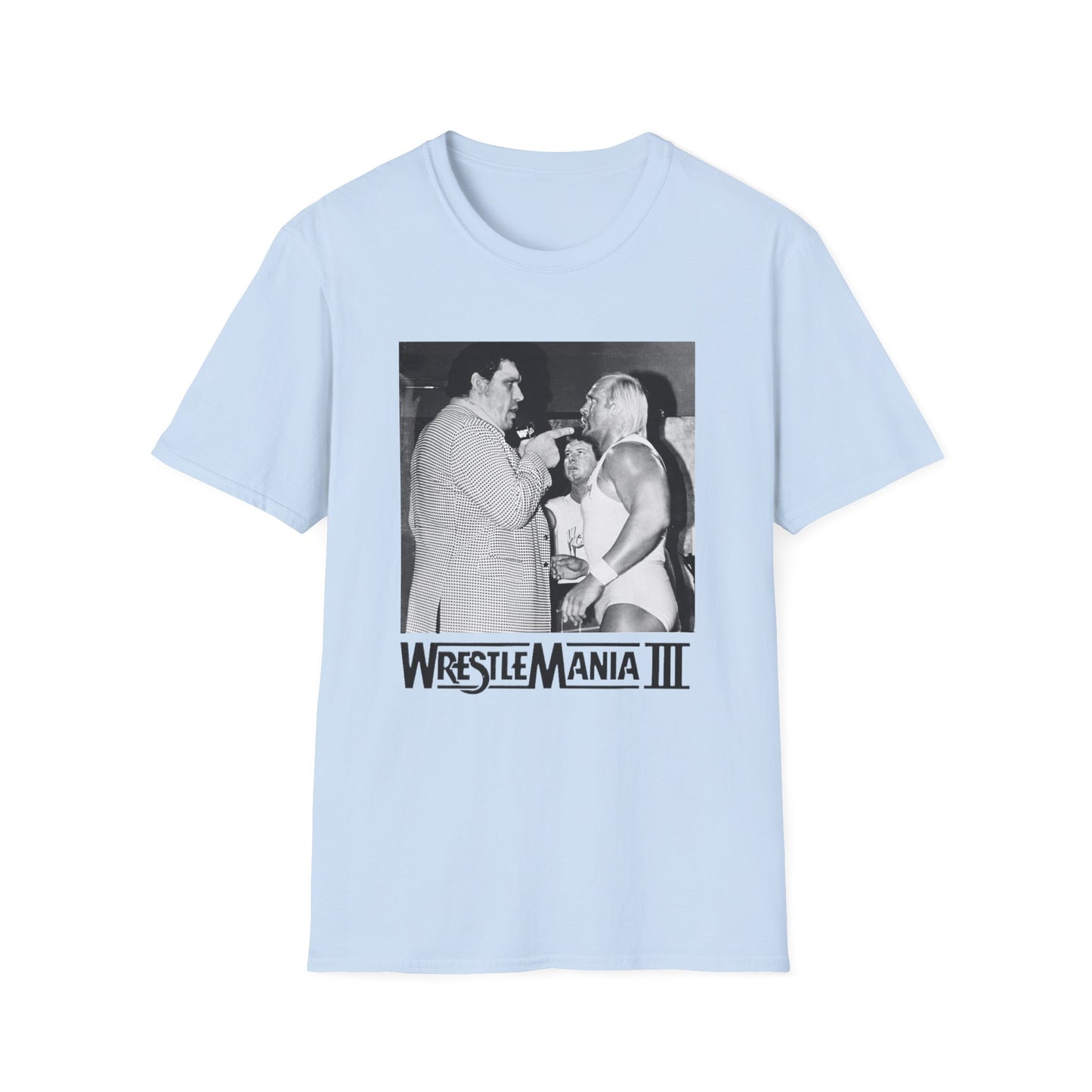 wrestlemania iii hulk v. andre the giant photo tshirt