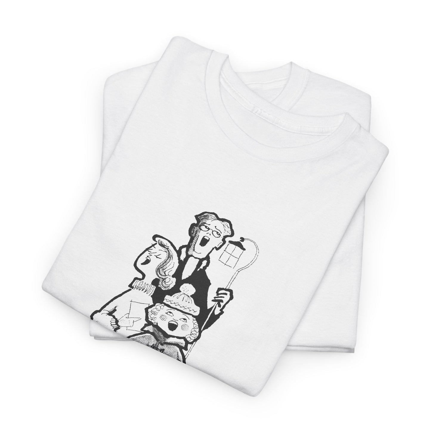 vintage 1960s caroling illustration reproduction tshirt