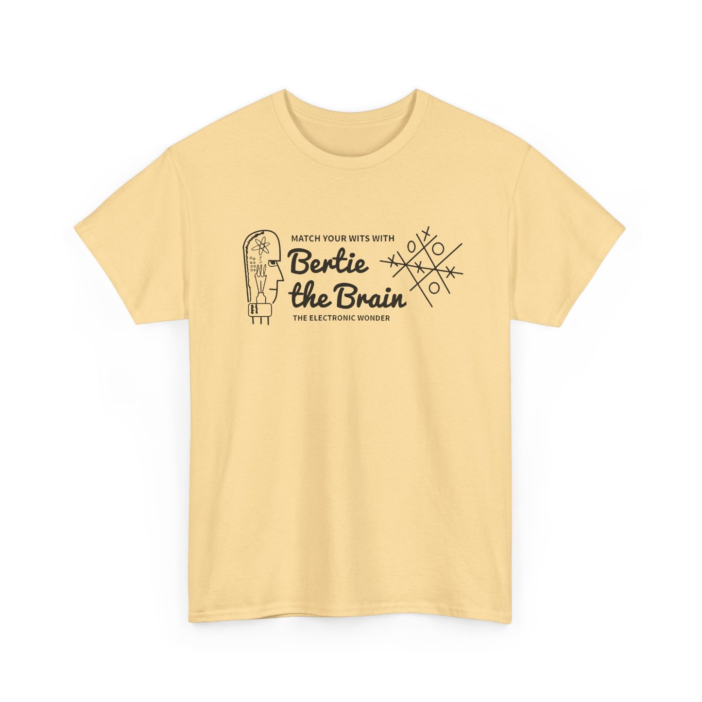 bertie the brain 1950 video game tshirt