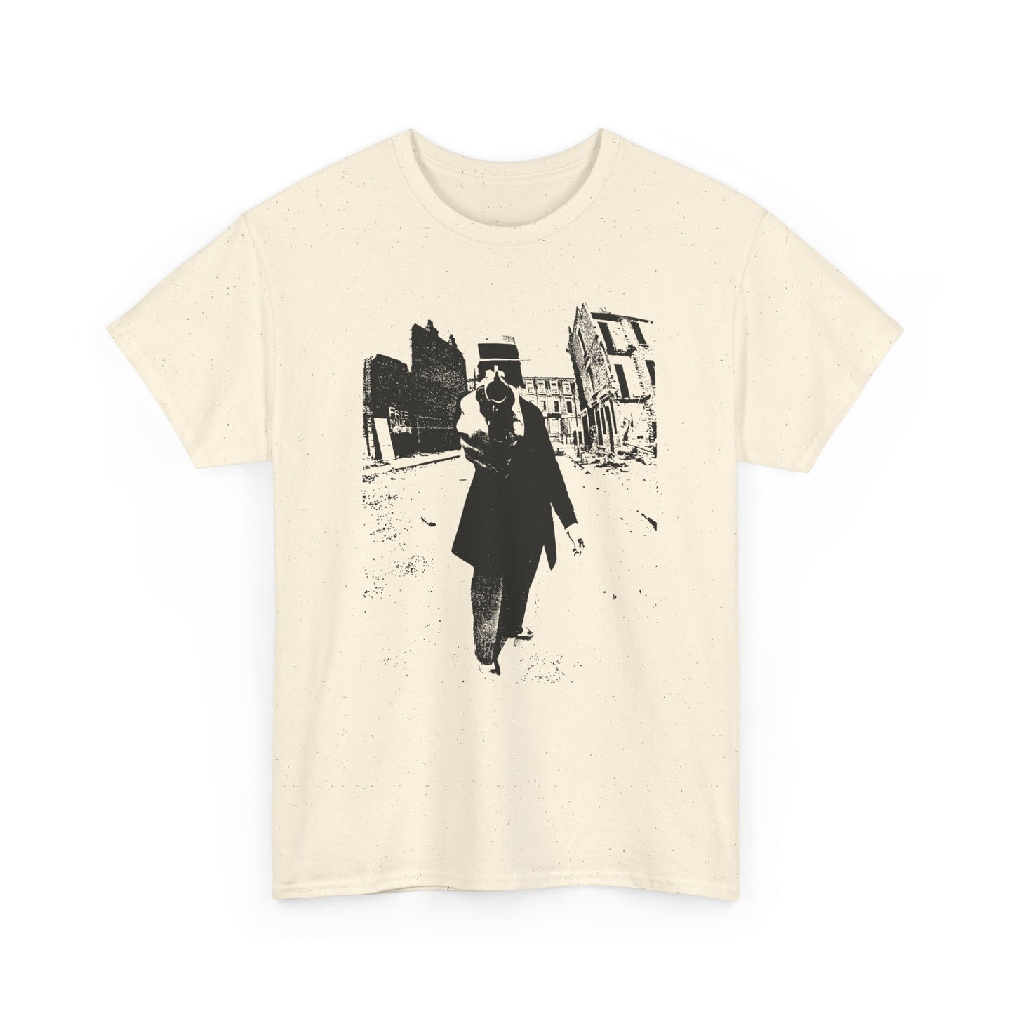 1960s counter culture magazine (friends) man with gun cover custom edit tshirt