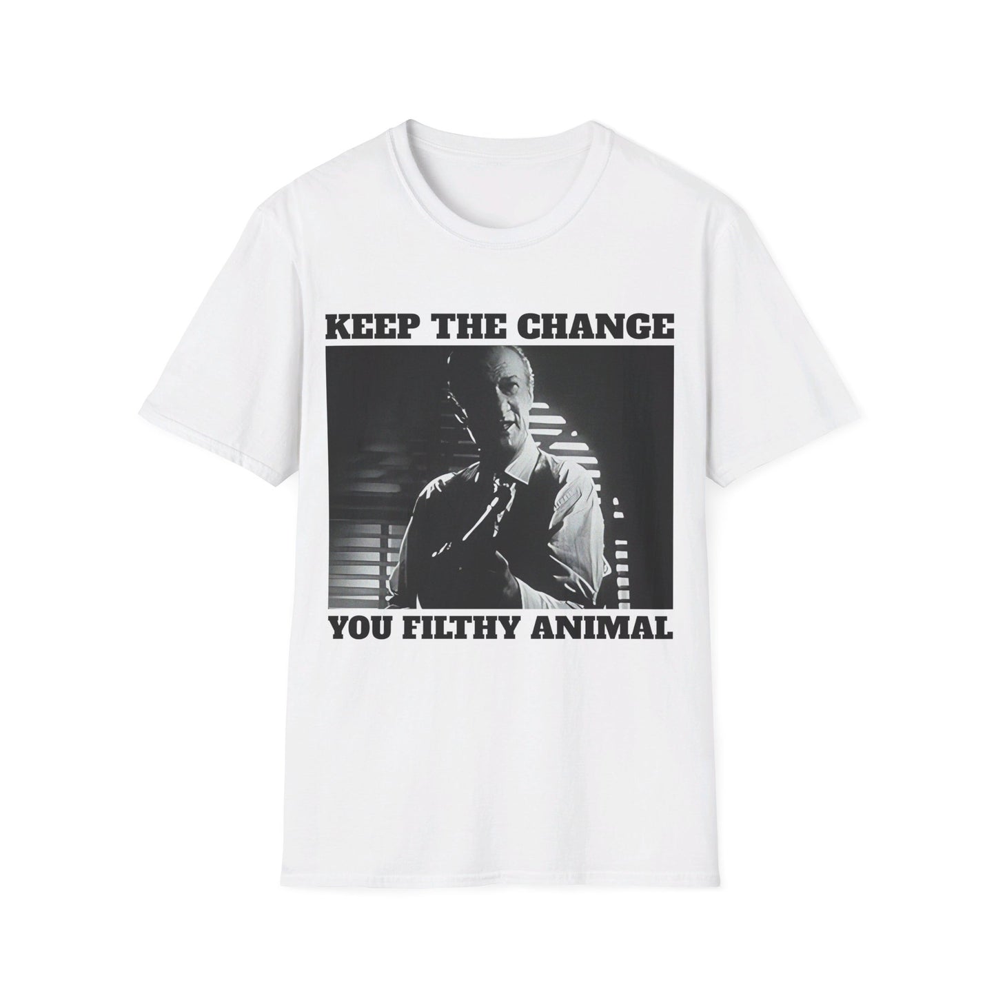 home alone gangster movie keep the change you filthy animal christmas colours tshirt