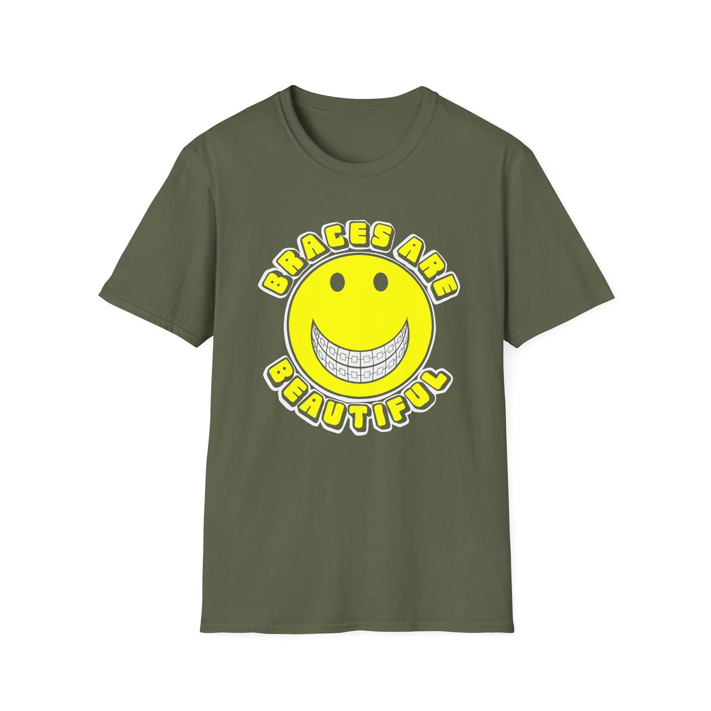 braces are beautiful 1970s graphic tshirt