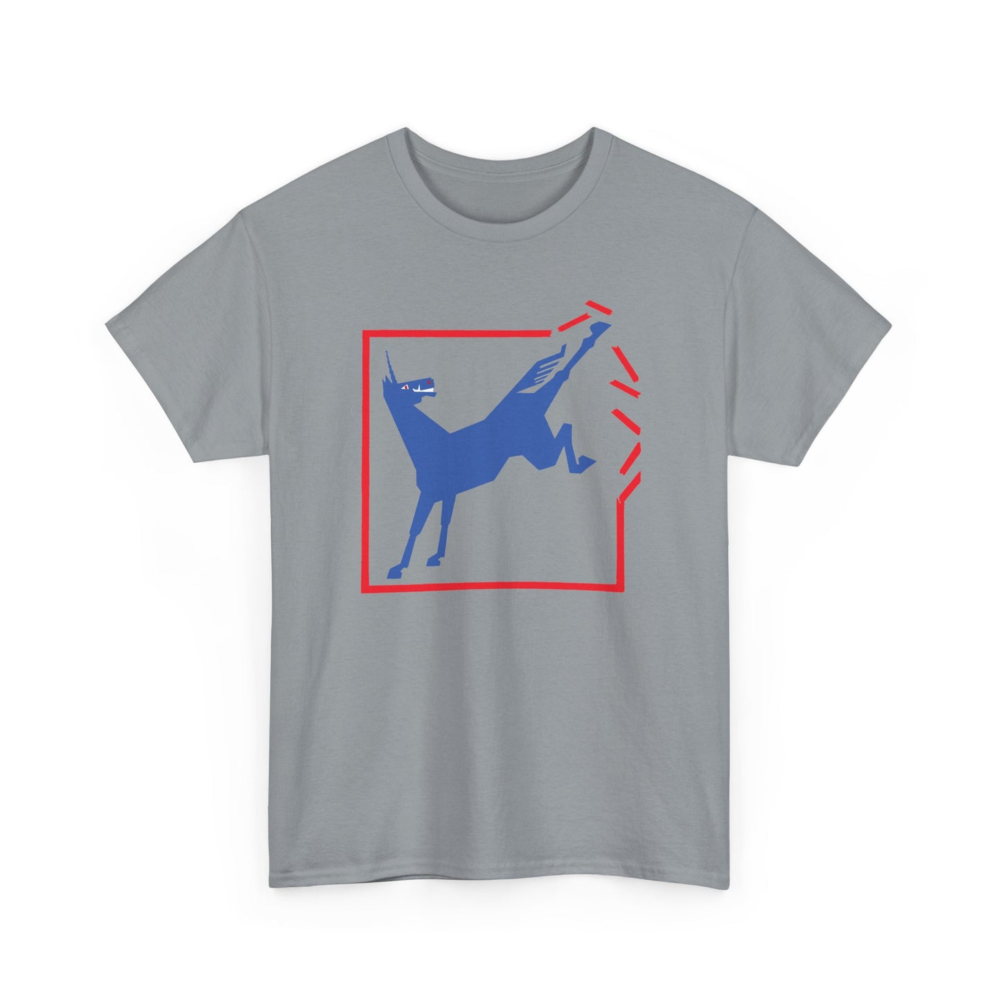1924 german cartoon unicorn breaking free reproduction tshirt