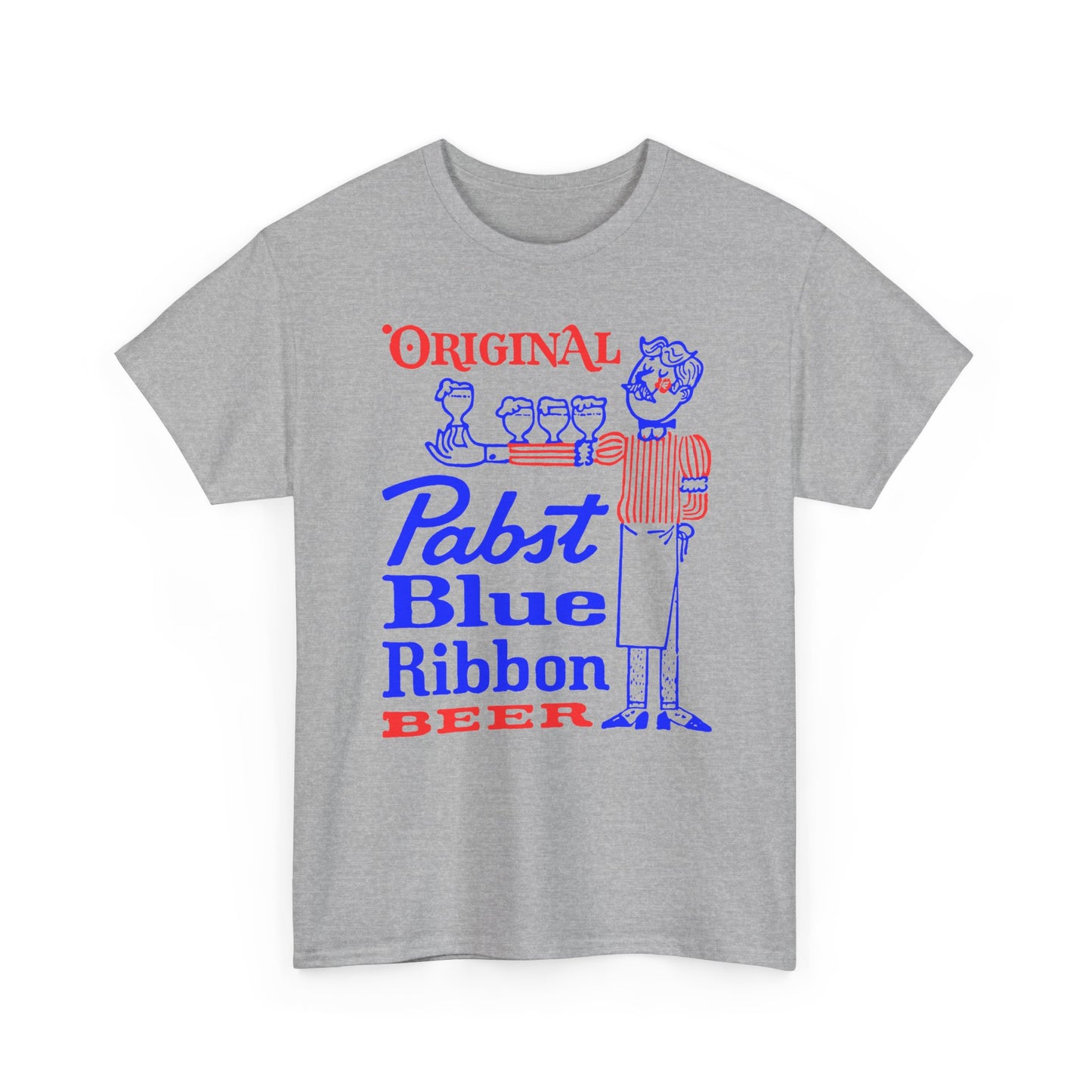 1960s original pabst blue ribbon beer graphic custom edit tshirt
