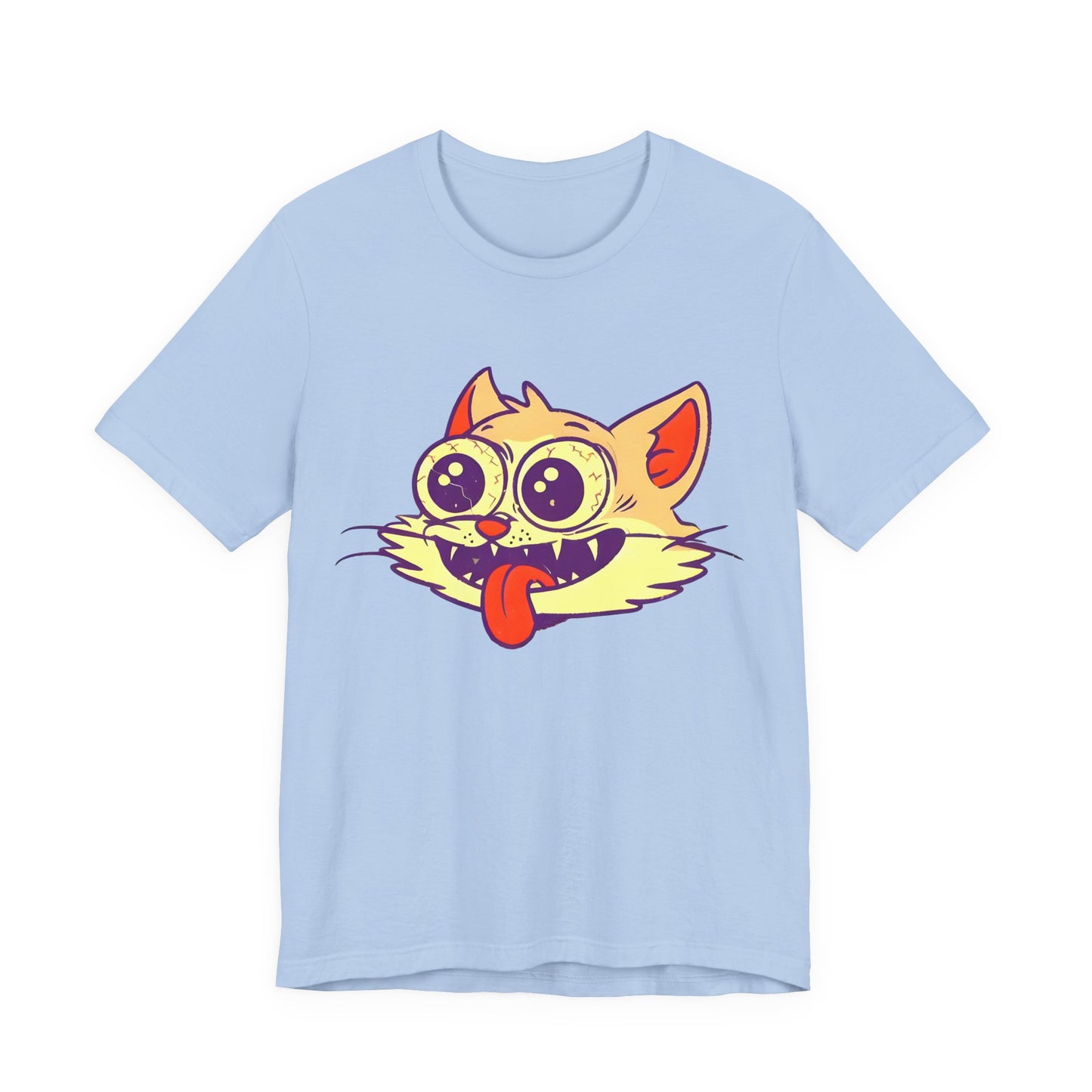 cute creepy strung out high happy kitty cat tshirt