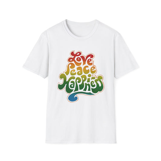 1970 love peace happiness vagabond creations poster tshirt