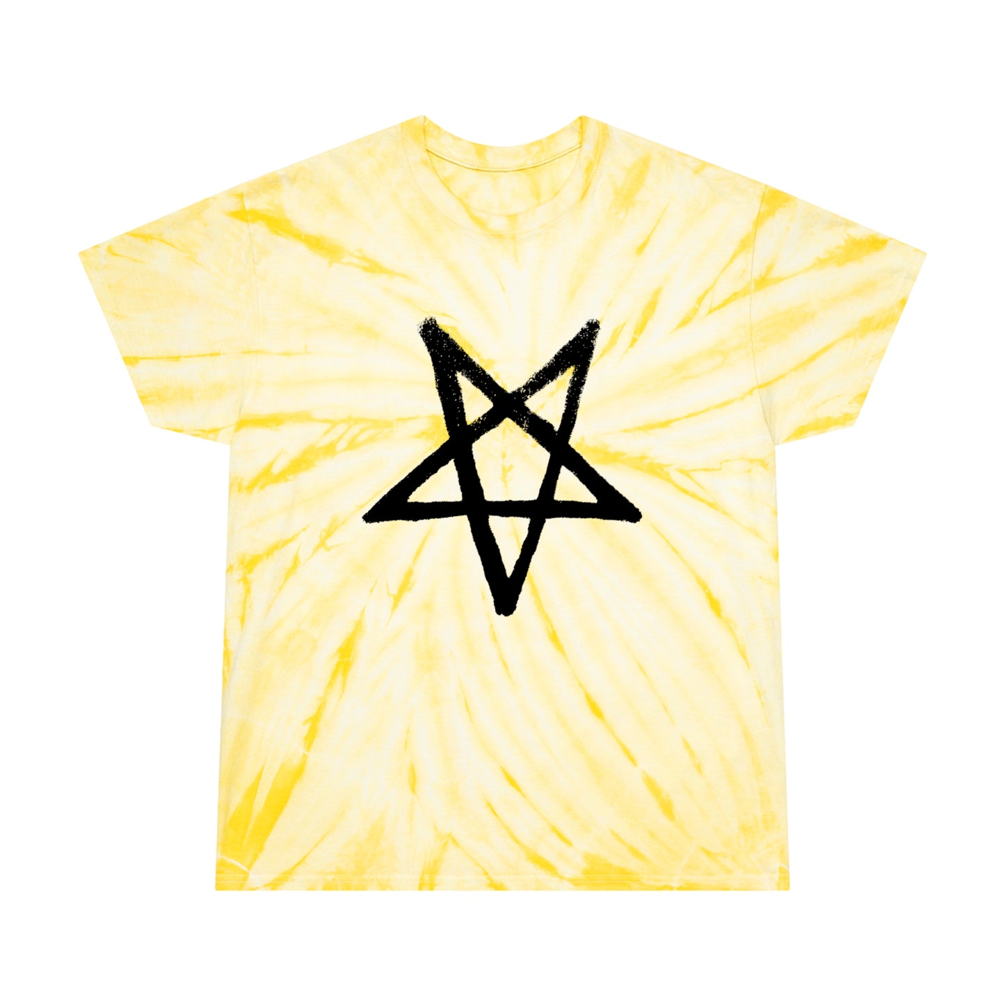 satan star tie dye tshirt