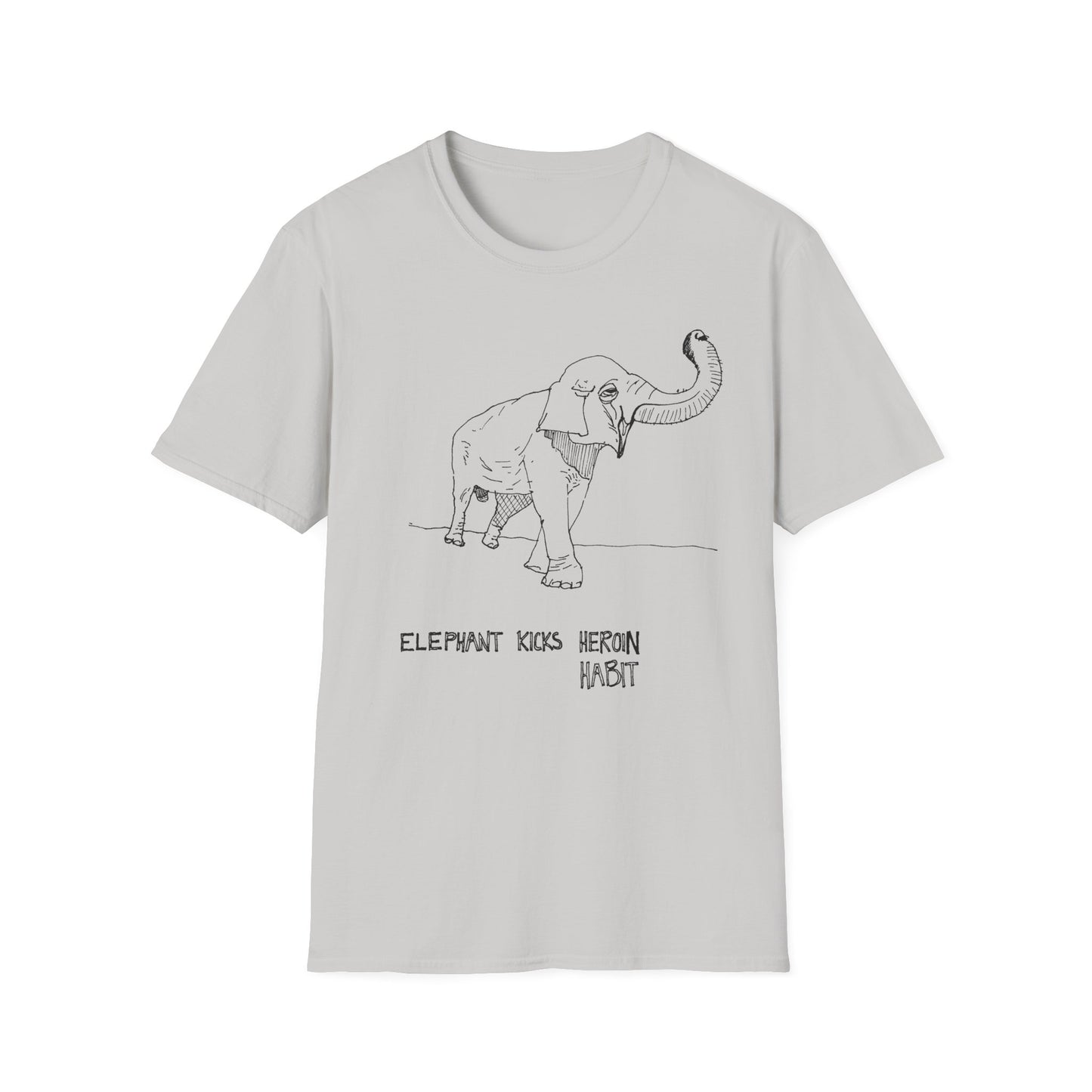 original drawing elephant kicks heroin habit reference to xiguang the elephant tshirt