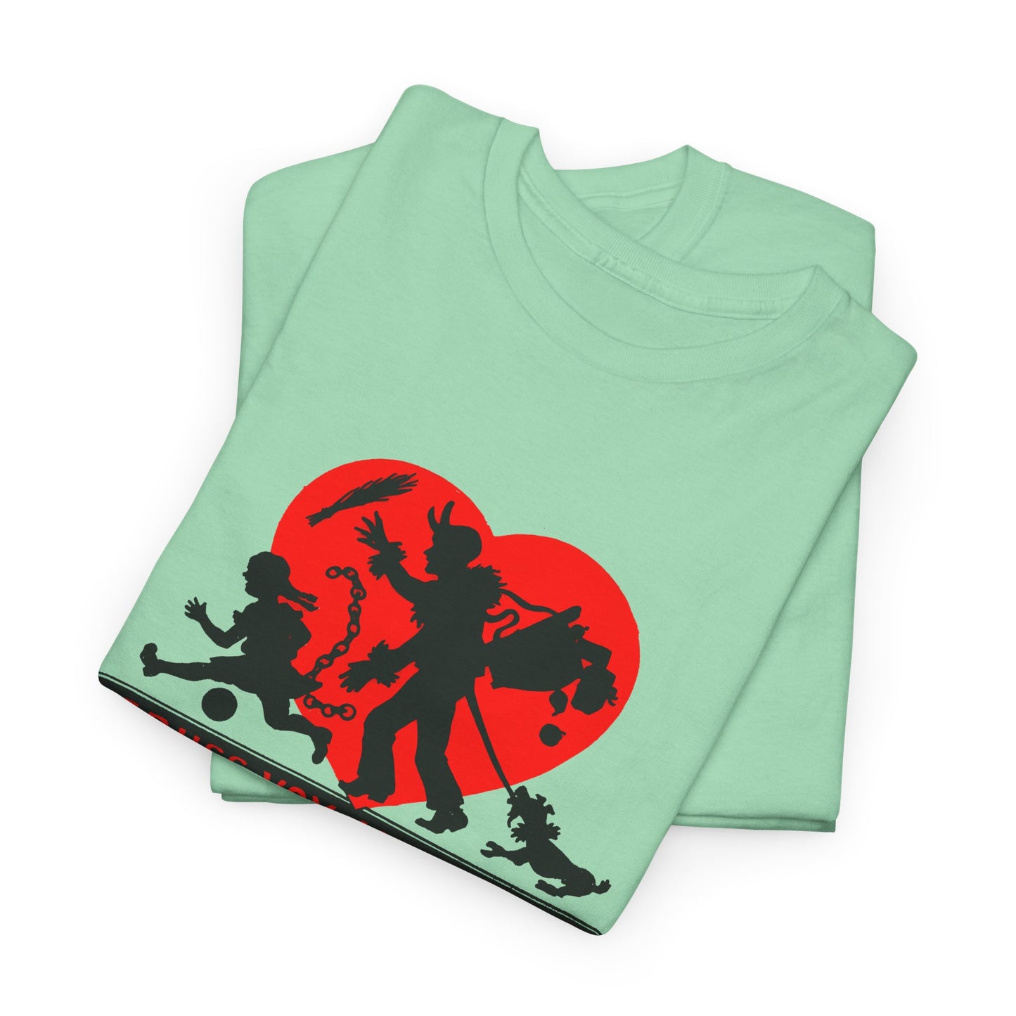 1950s austrian krampus postcard graphic tshirt