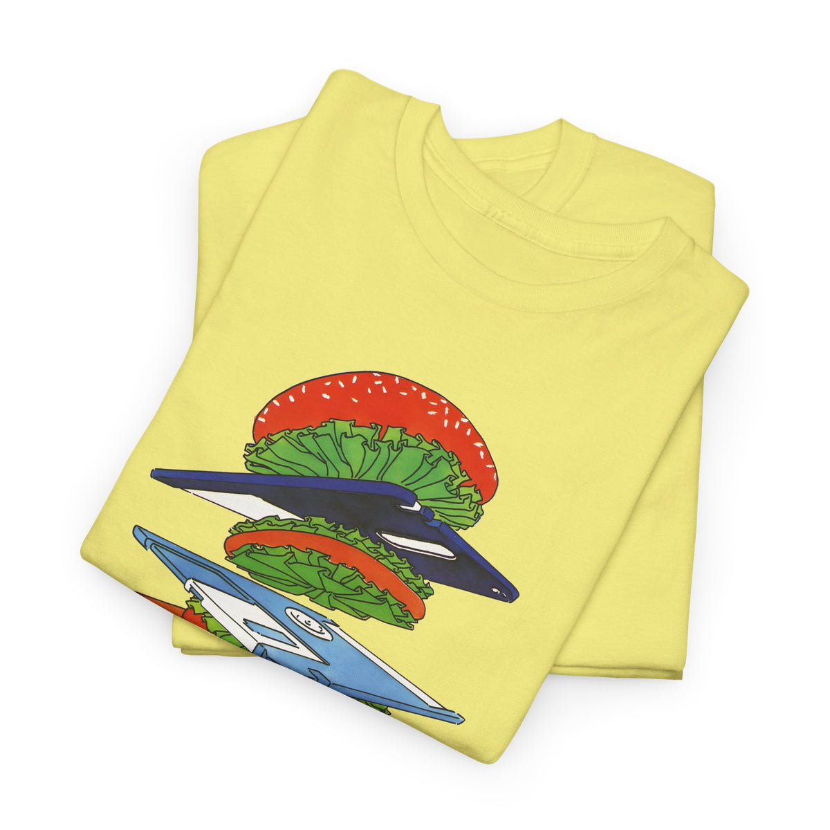 1989 uncredited art from micro mag floppy disc burger tshirt