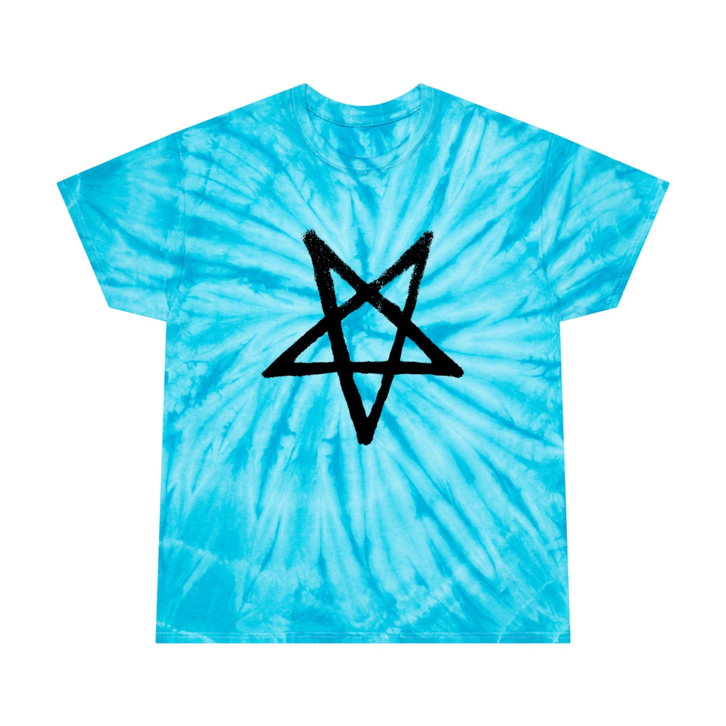 satan star tie dye tshirt