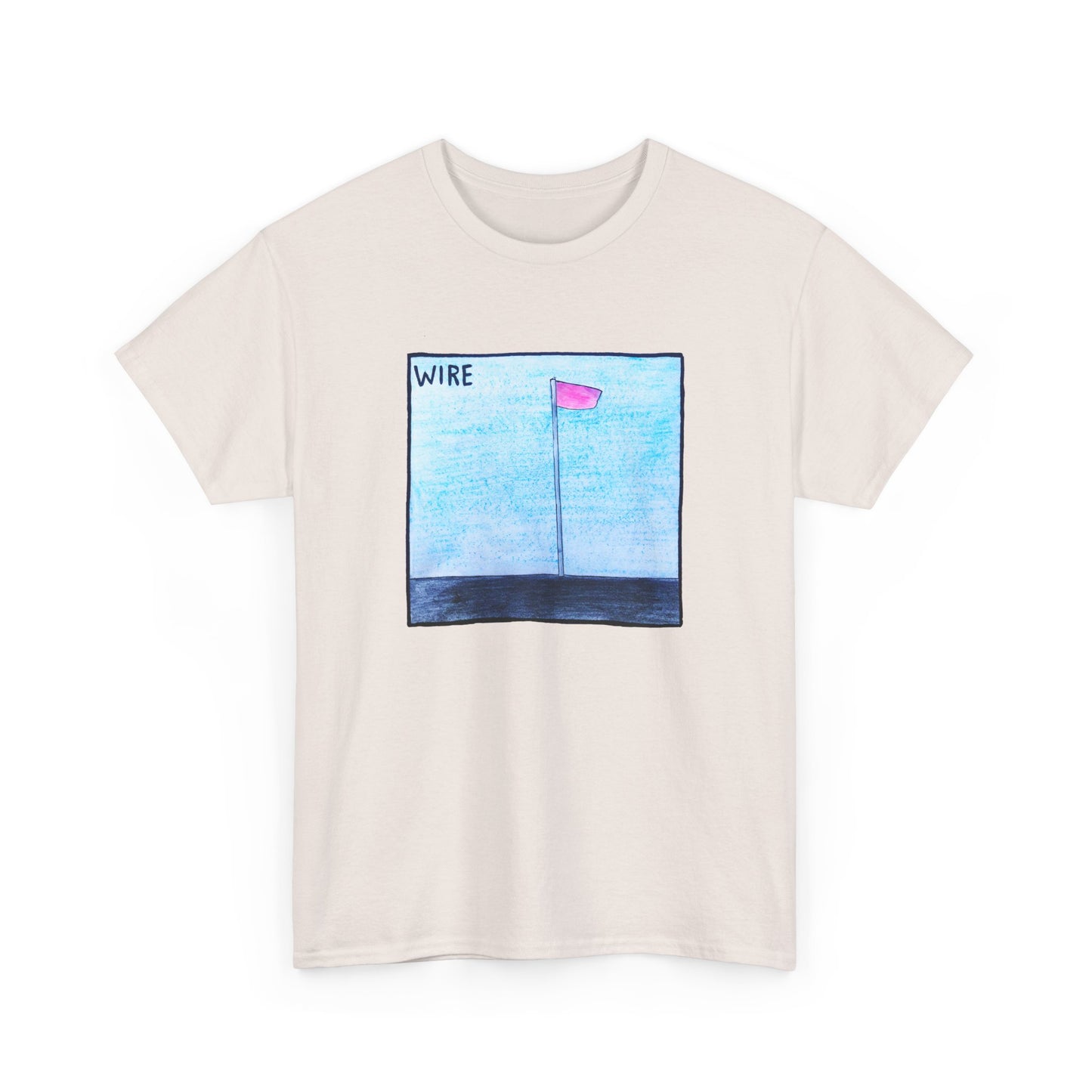 wire 1977 pink flag album cover homemade fan art tshirt