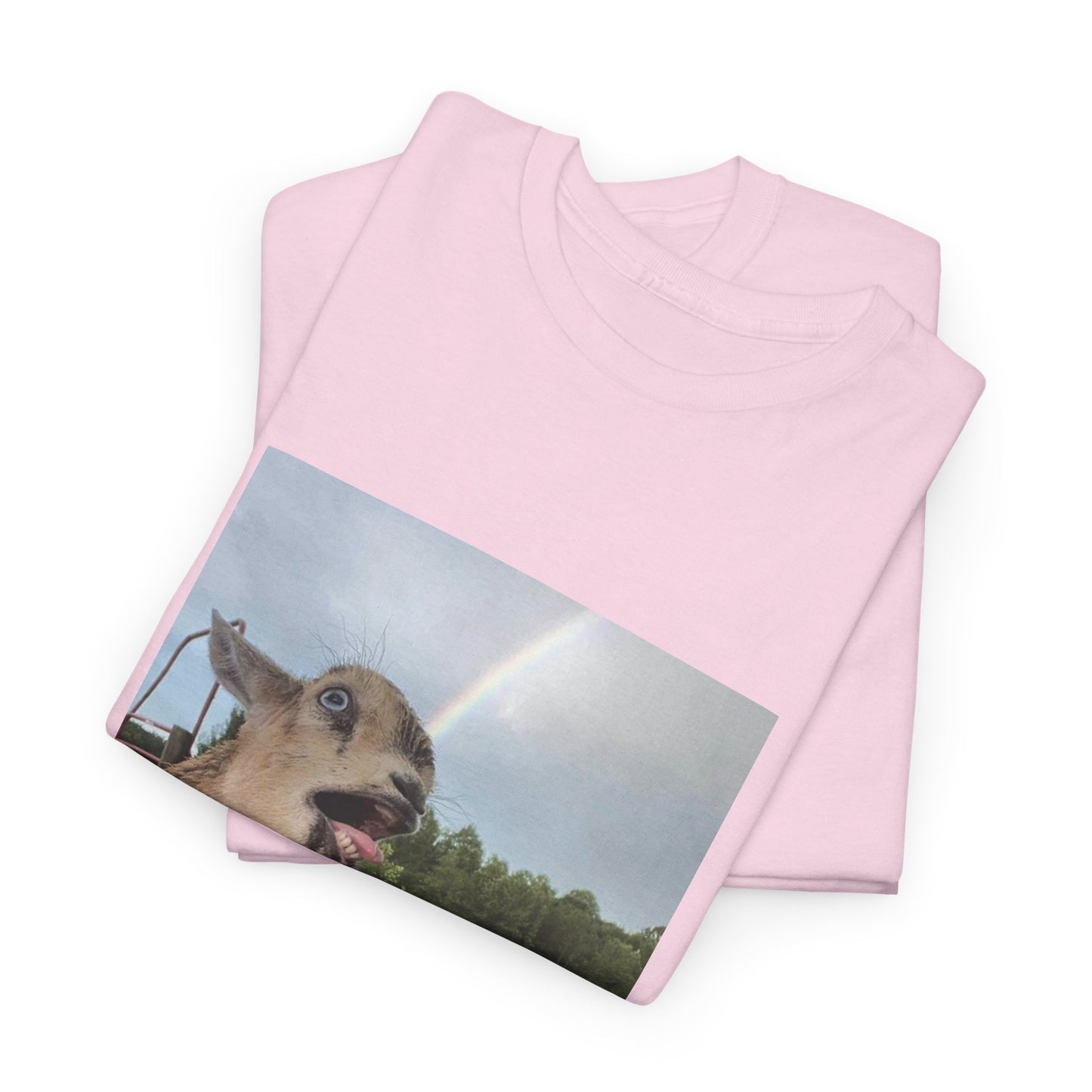 rainbow goat photo tshirt