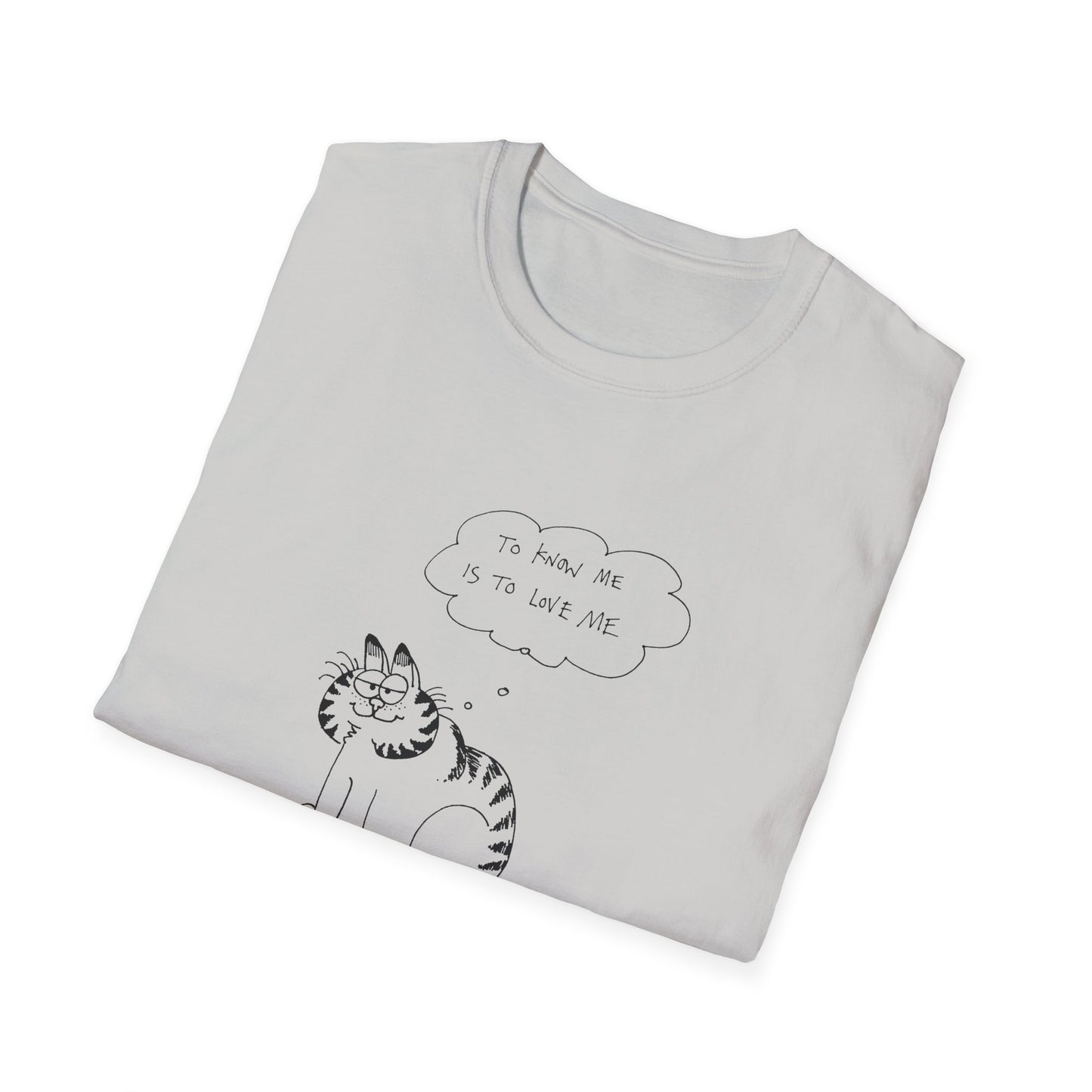 original drawing garfield fan art to know me is to love me tshirt