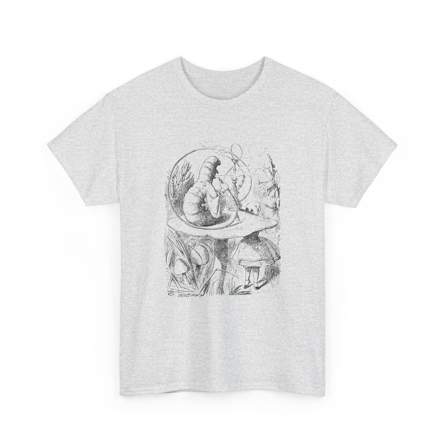 1865 alice's adventures in wonderland illustration by john tennial caterpillar tshirt