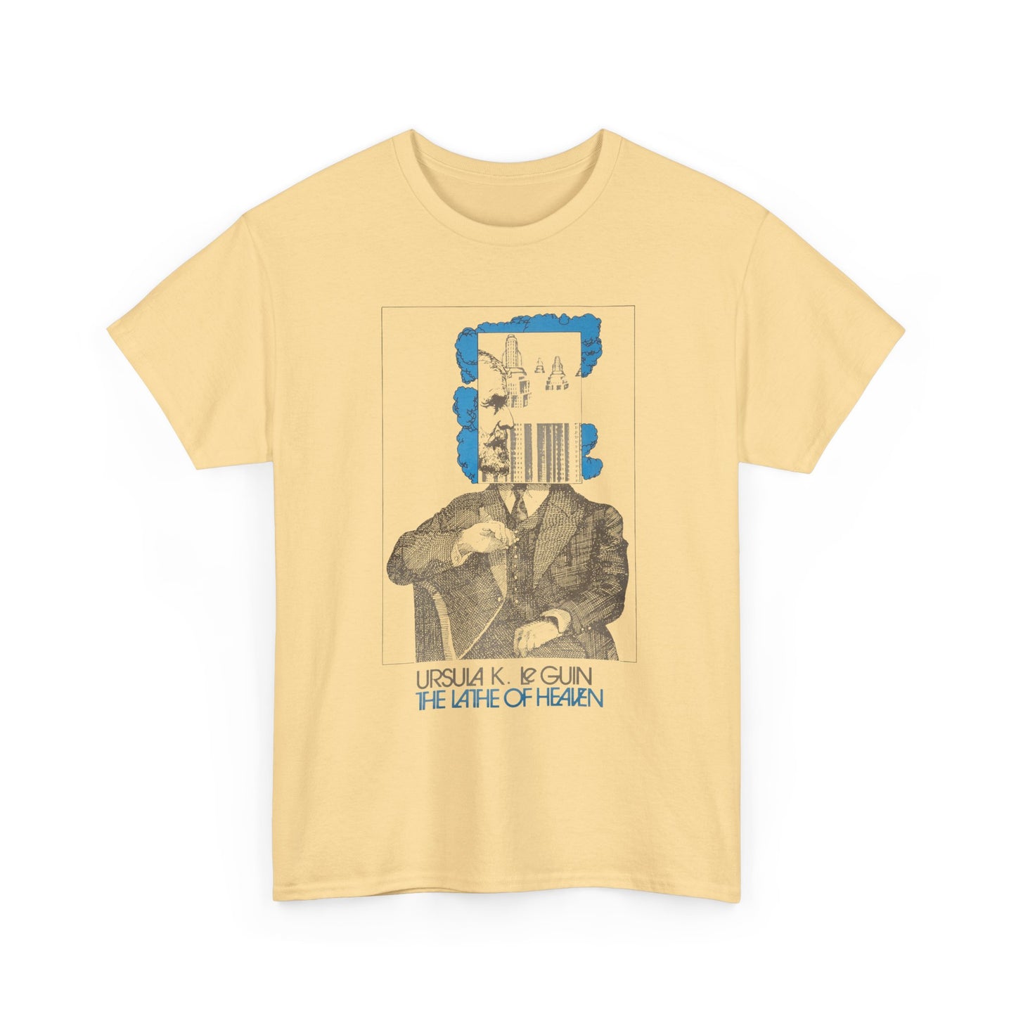 1971 book lathe of heaven by ursula k le guin tshirt book cover tshirt