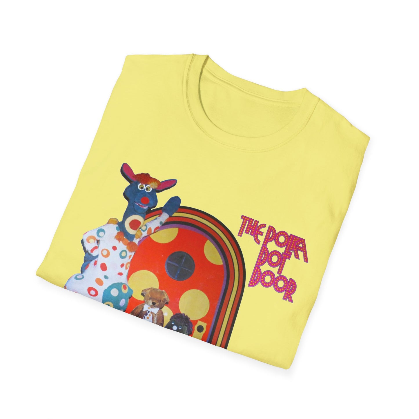 polka dot door 70's kids tv show tshirt