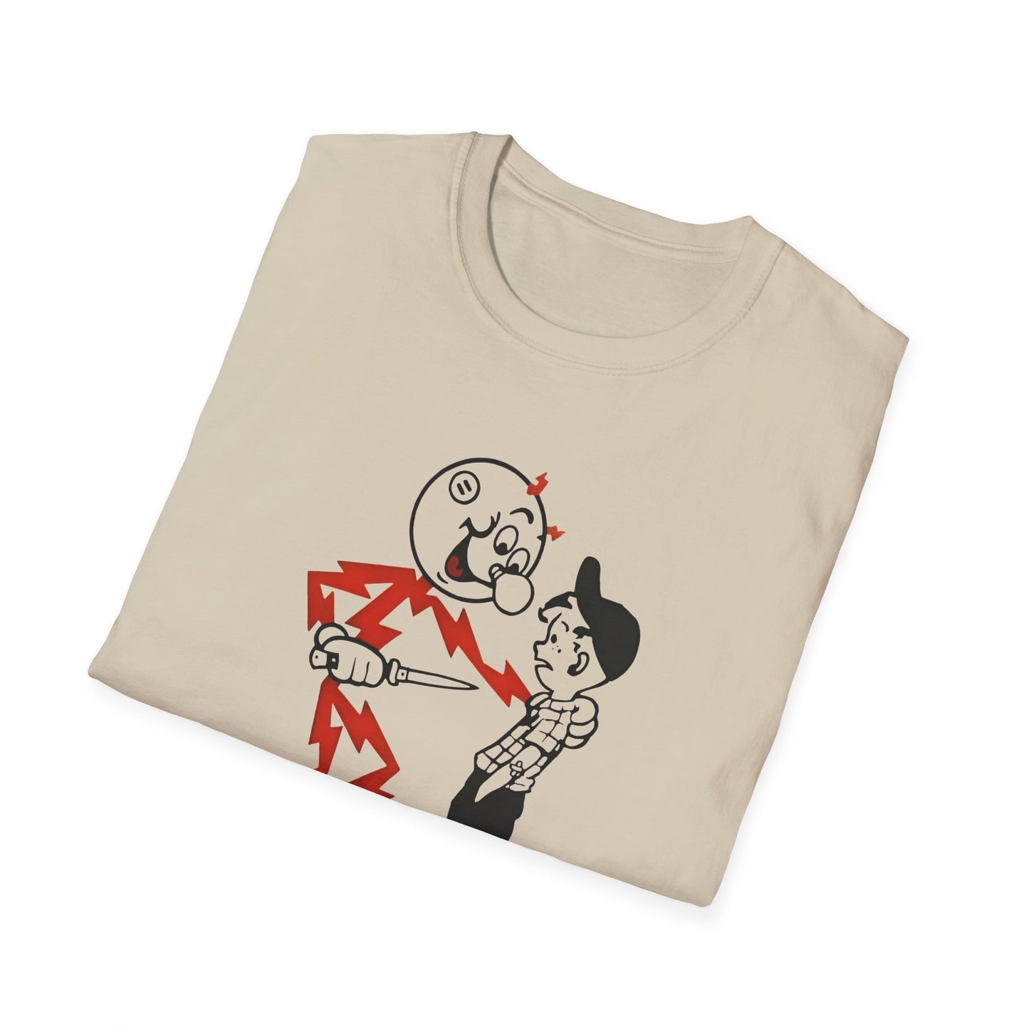 reddy kilowatt remember kids electricity will kill you vintage logo reproduction tshirt