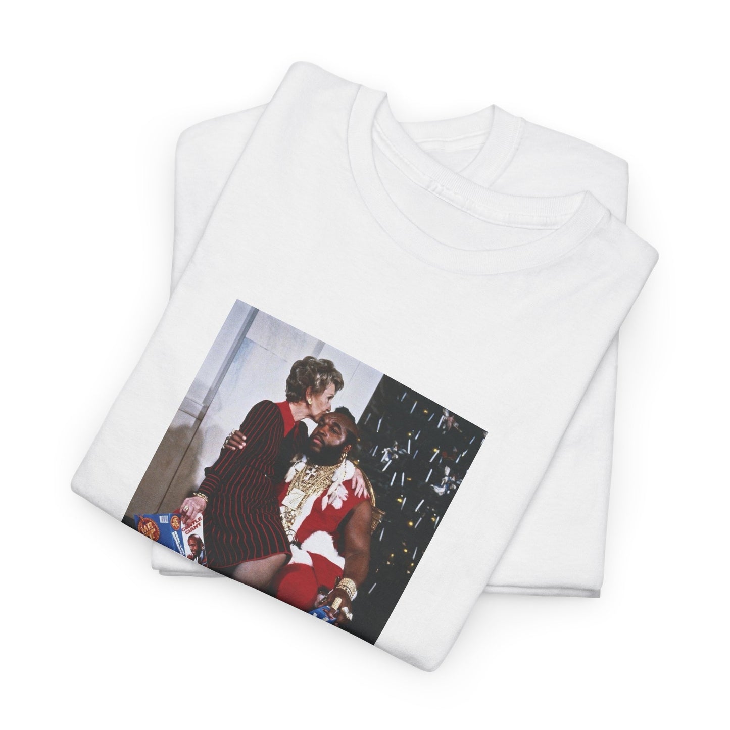 1983 photo of mr. T and nancy reagan in the whitehouse the tshirt