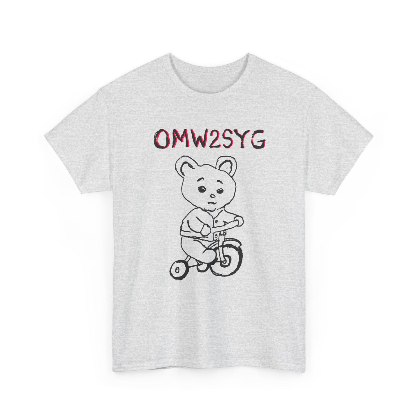 original drawing omw2syg on my way to steal your girl bunny riding tricycle tshirt