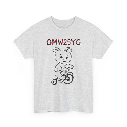 original drawing omw2syg on my way to steal your girl bunny riding tricycle tshirt