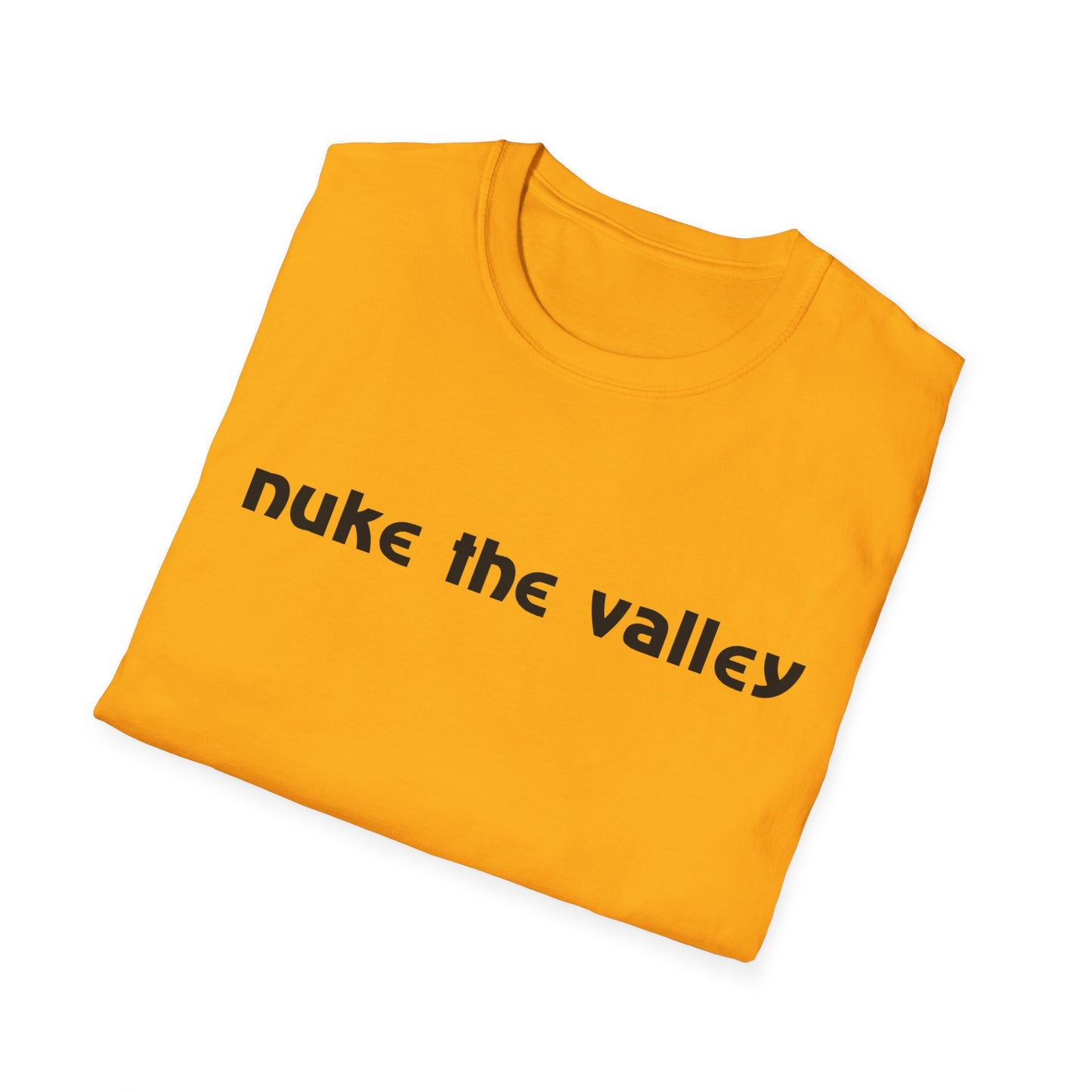 80s slogan "nuke the valley" tshirt