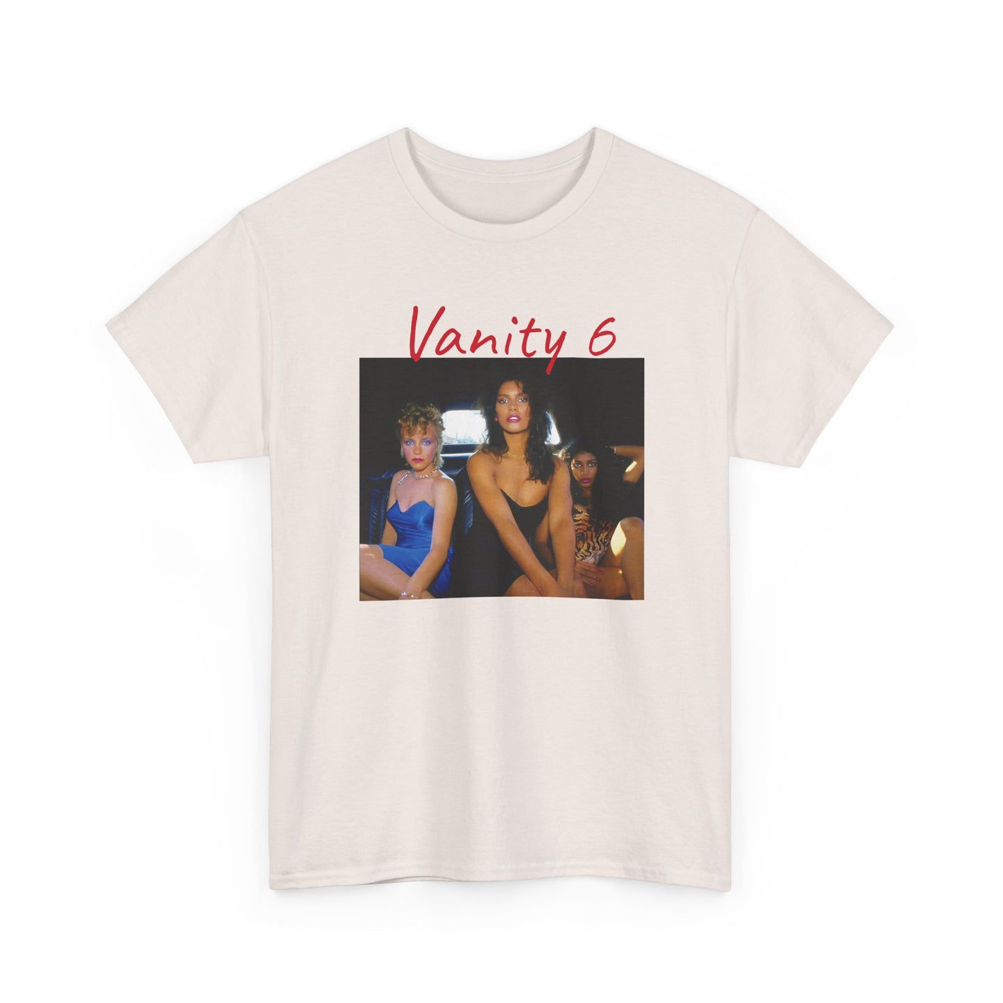 vanity 6 in a limousine tshirt