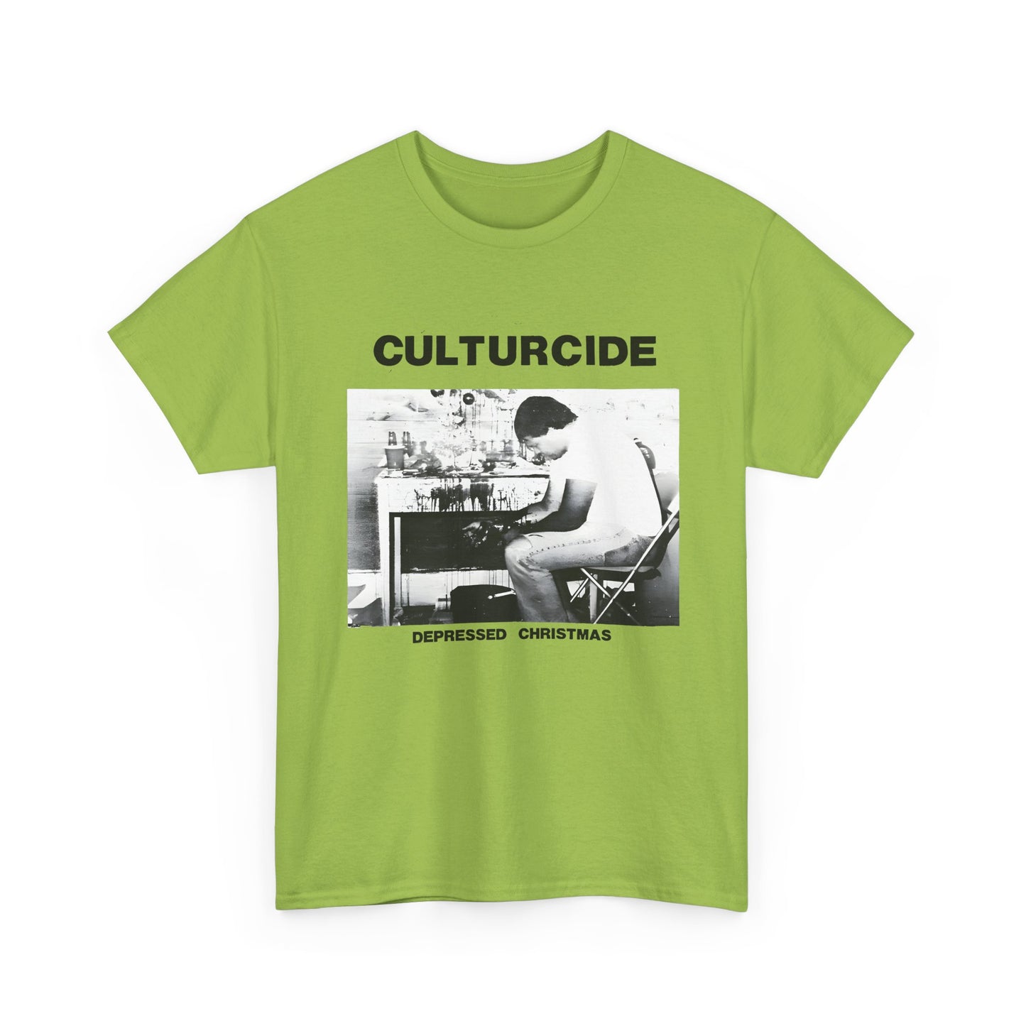 undated outsider music cultureside album depressed christmas reproduction tshirt