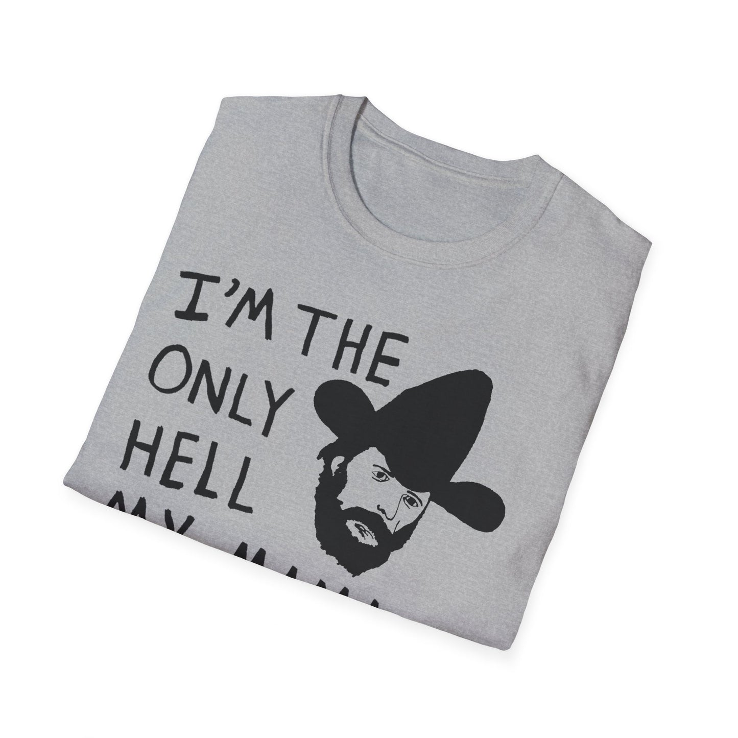 johnny paycheck 1970's country outlaw legend i'm the only hell my mama ever raised original drawing tshirt