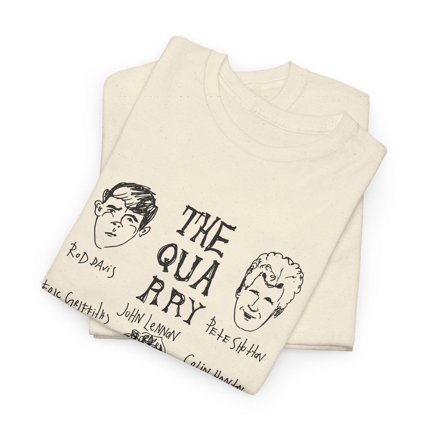 the quarrymen original lineup wonky sketch band tshirt