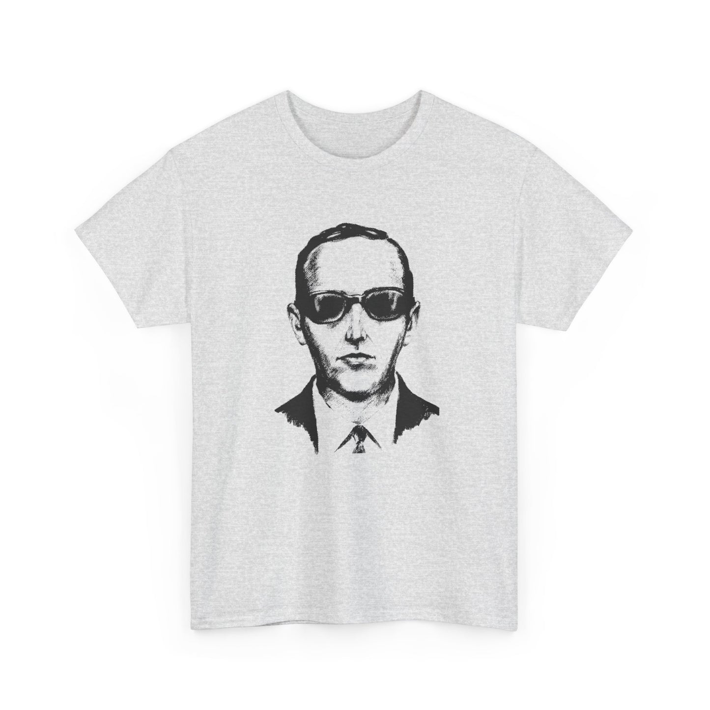 d.b. cooper fbi sketch large head tshirt