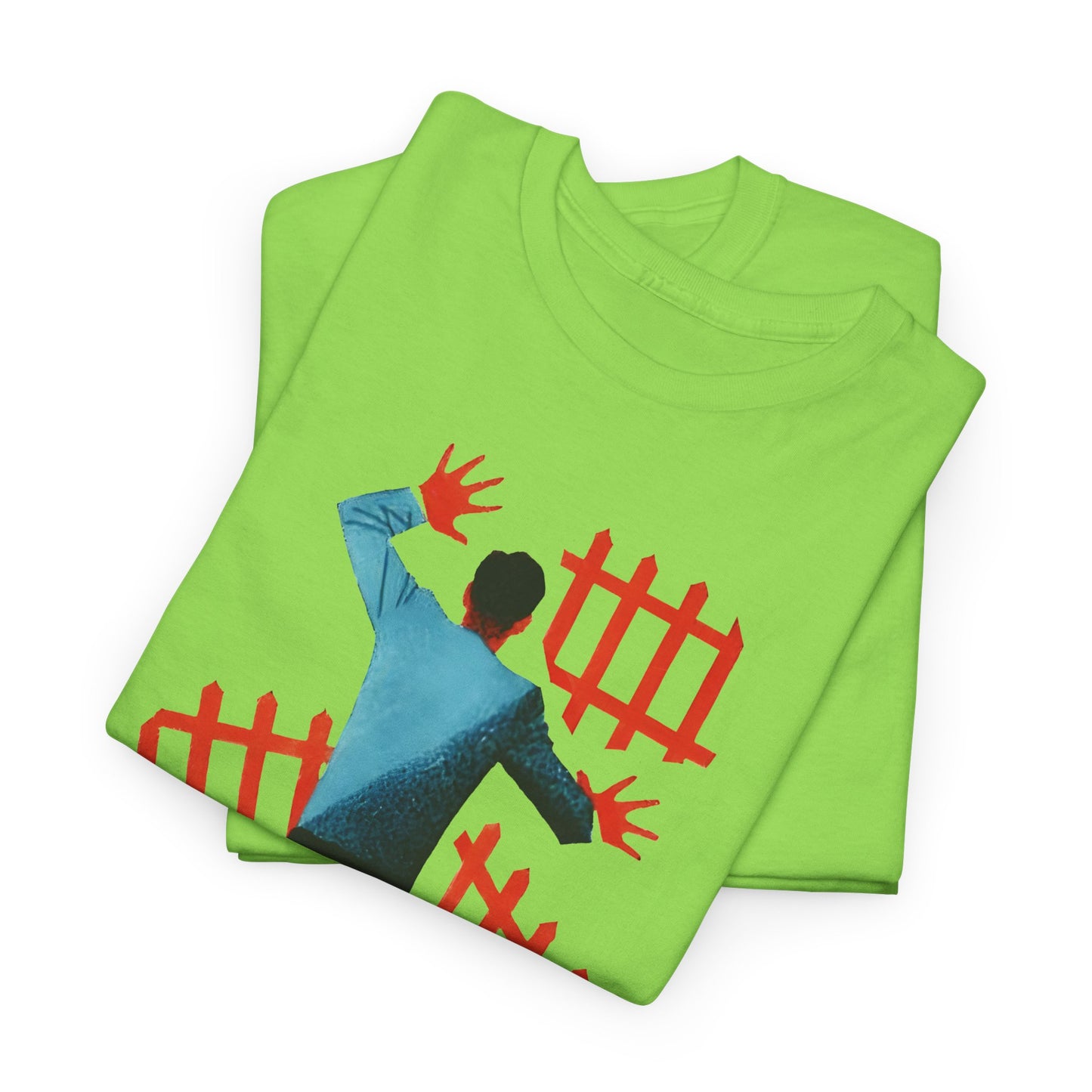 mid century manolo prieto man in fences book cover tshirt